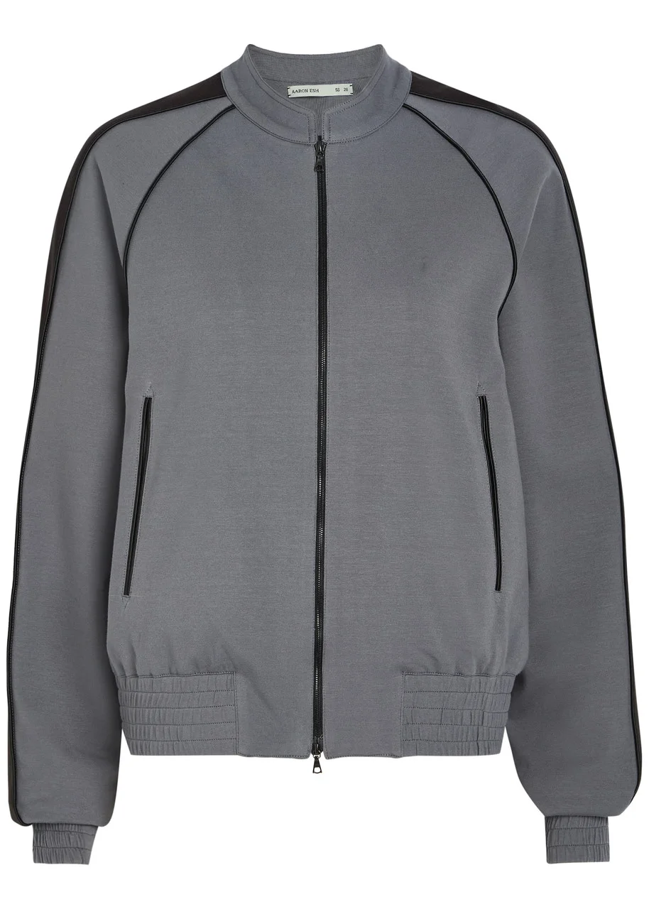 Aaron Esh Panelled Jersey Varsity Jacket - 1