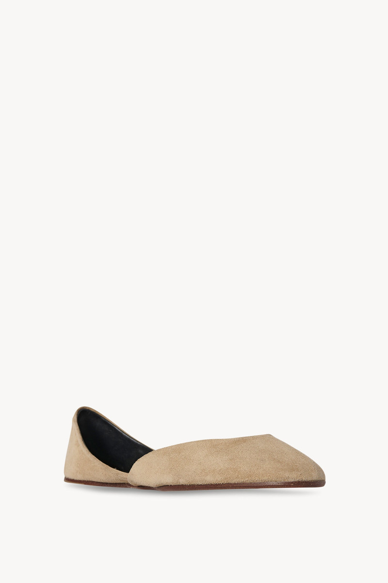 The Row Gemma Ballet Slipper in Suede outlook