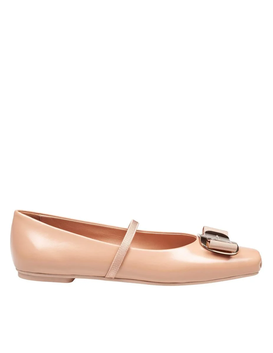 Salvatore Ferragamo Soft Leather Ballerina Flat - 1
