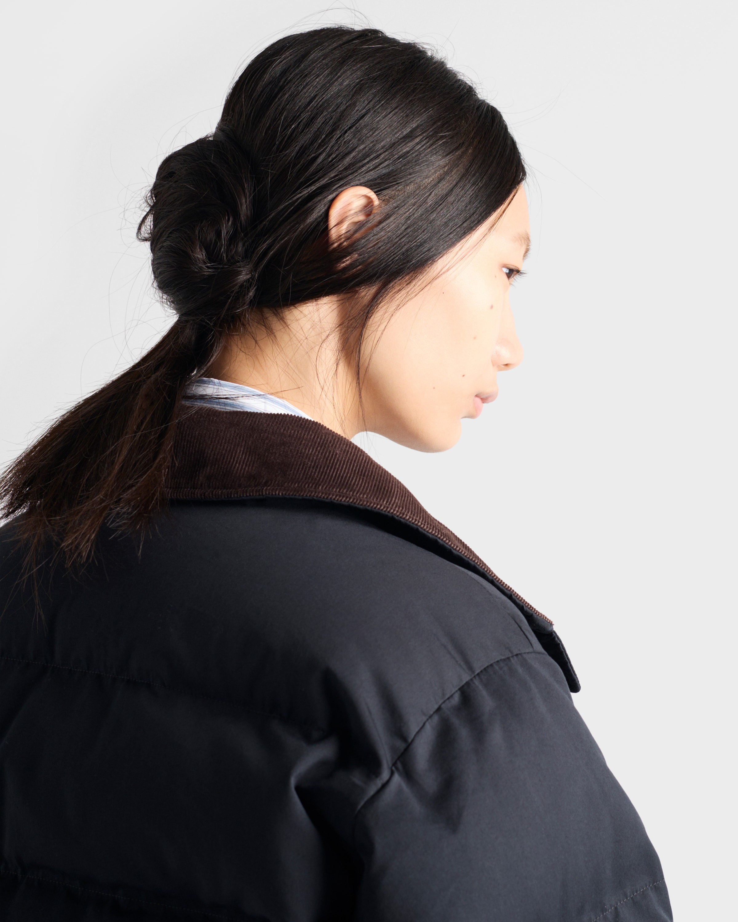 Cropped compact poplin down jacket - 6