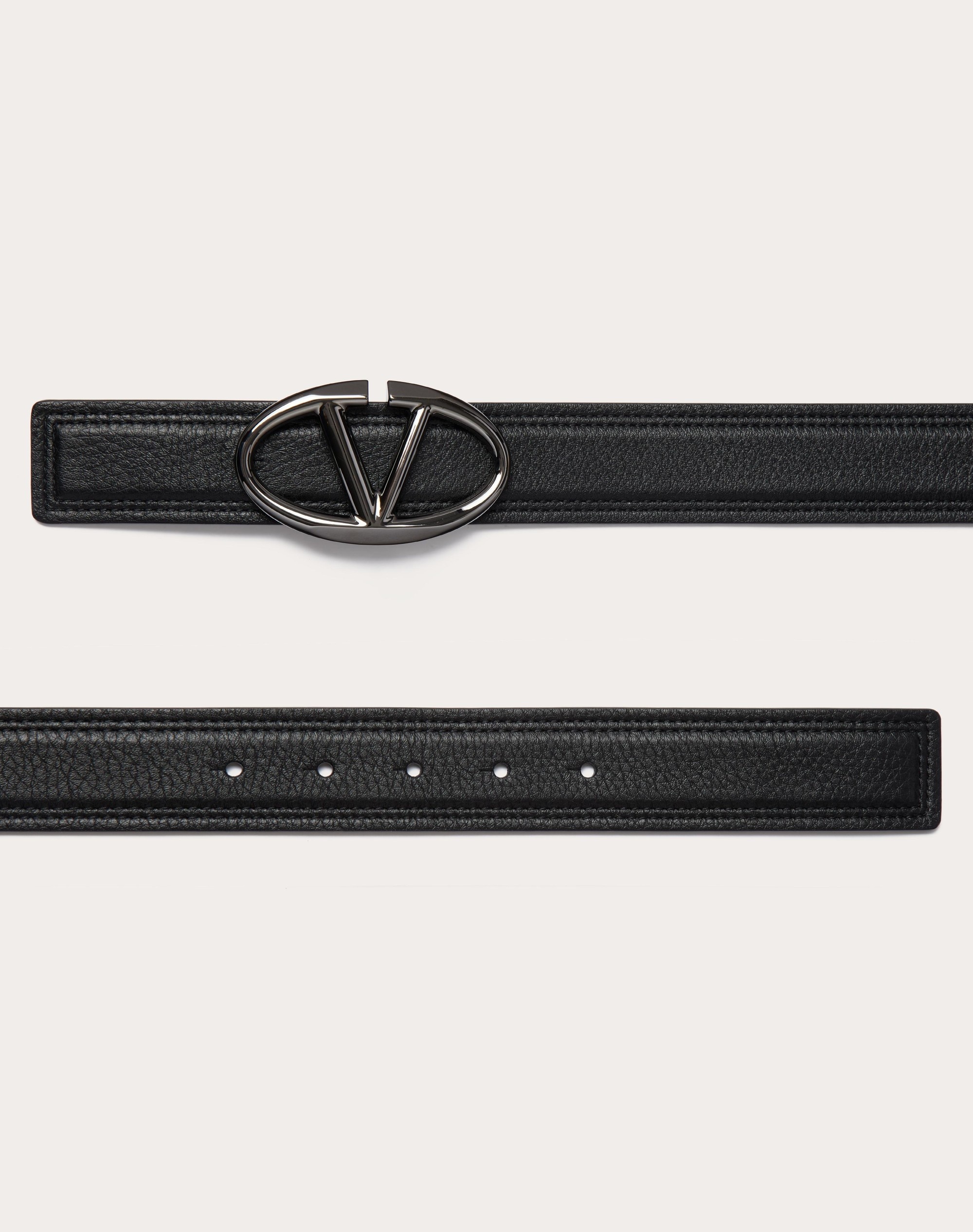 THE BOLD EDITION VLOGO GRAINY CALFSKIN BELT 35 MM - 3