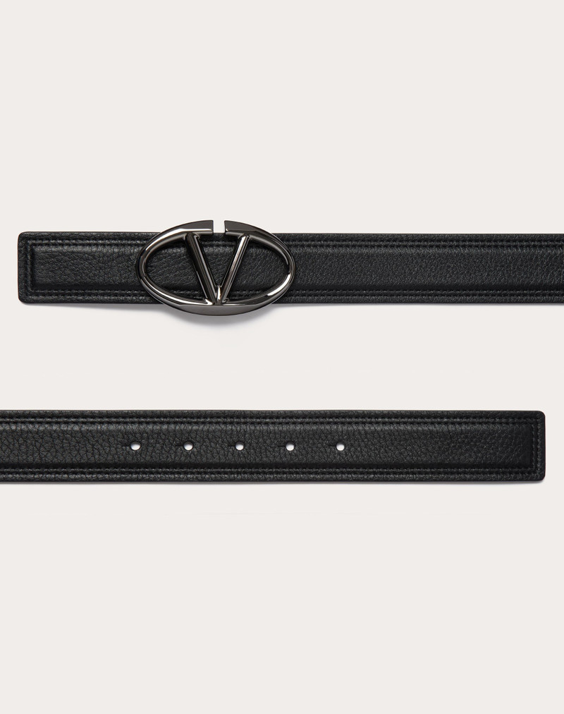 THE BOLD EDITION VLOGO GRAINY CALFSKIN BELT 35 MM 3