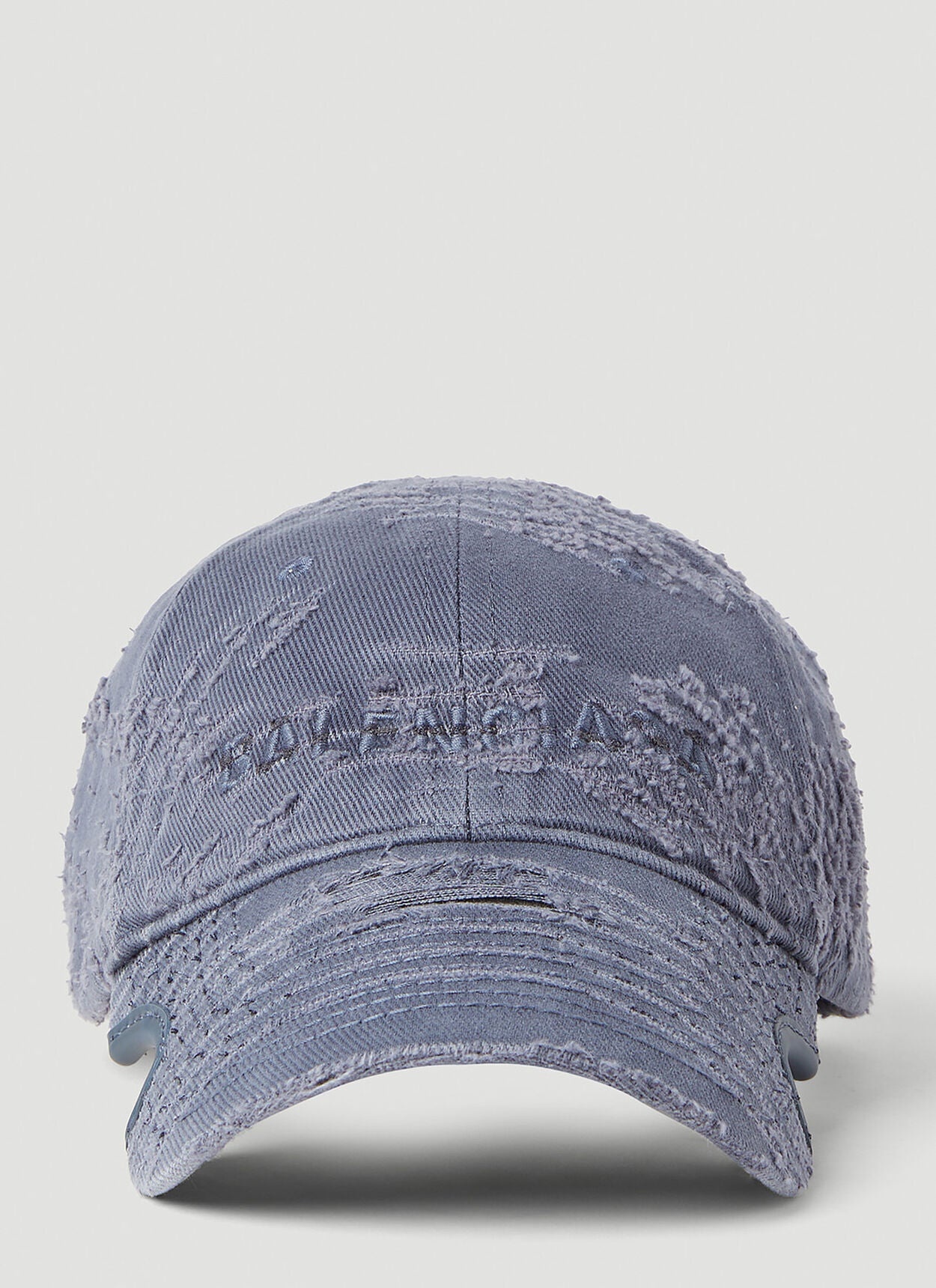 BALENCIAGA BALENCIAGA Laser Destroyed Baseball Cap in Blue