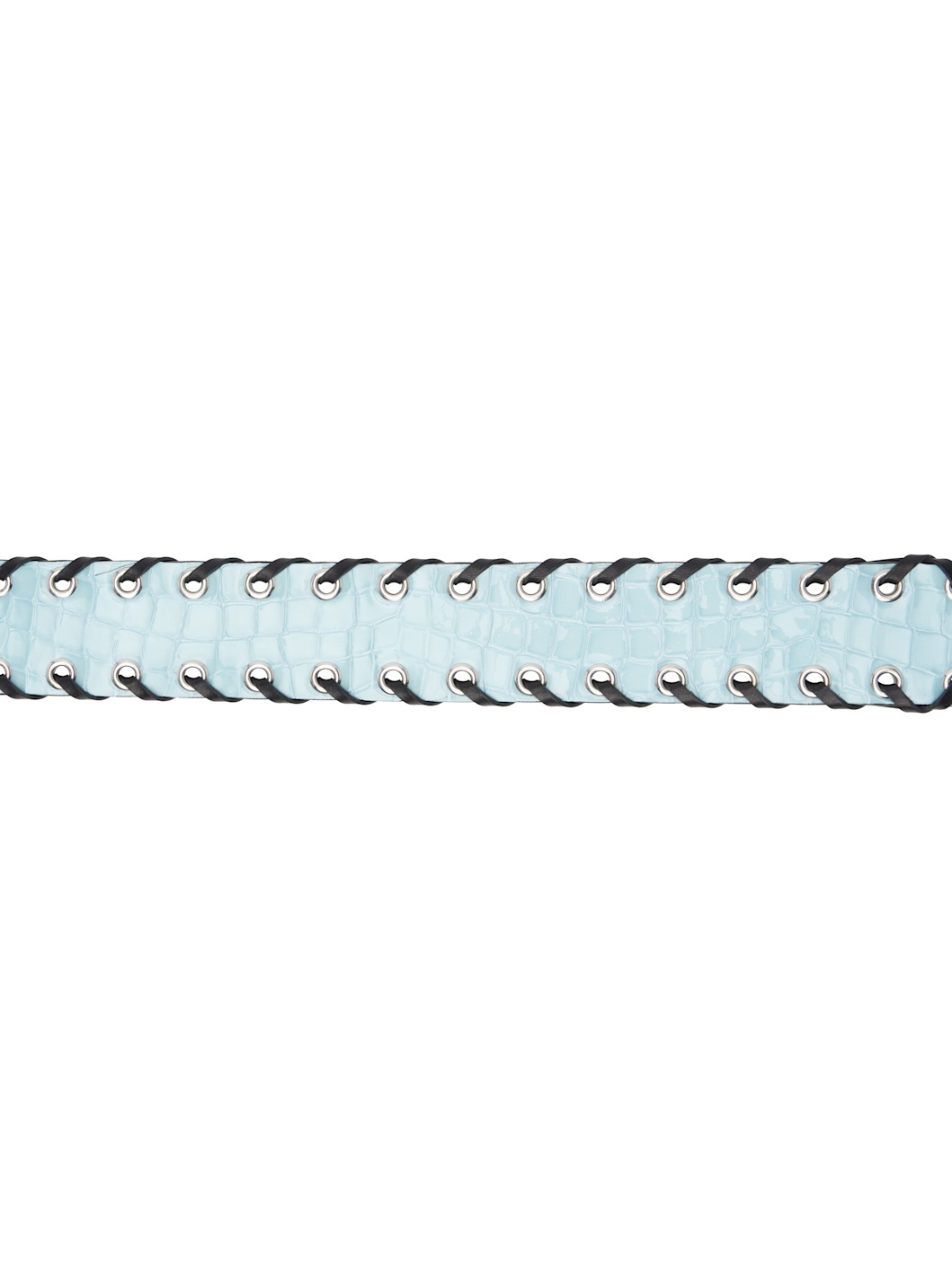 Blue & Red Carter Croc Trouser Belt - 2