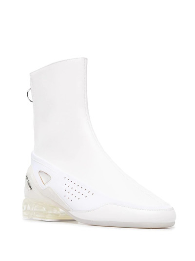 Raf Simons logo zipped ankle boots outlook