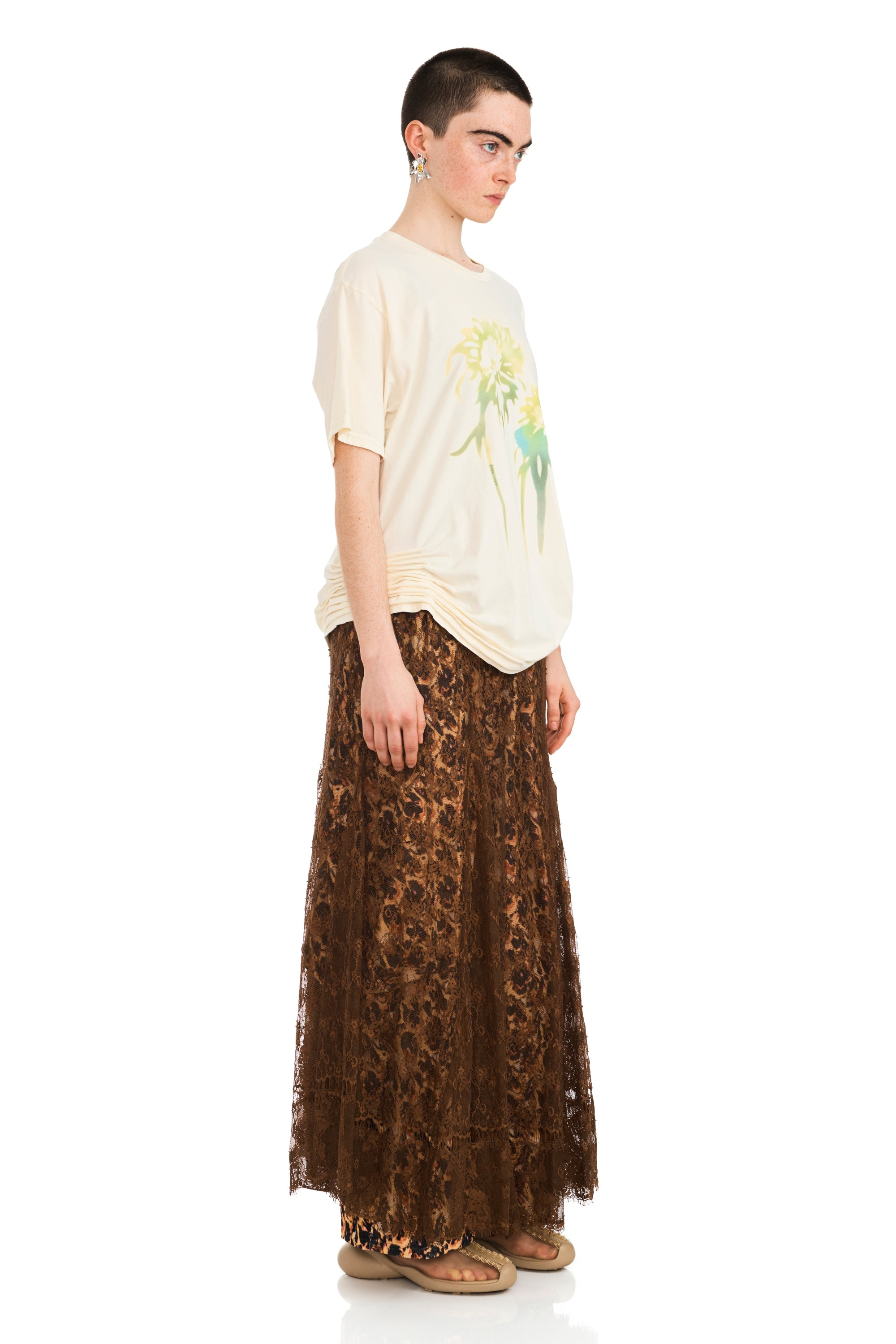 BUTTER FADED FLOWER KATINA TEE - 3