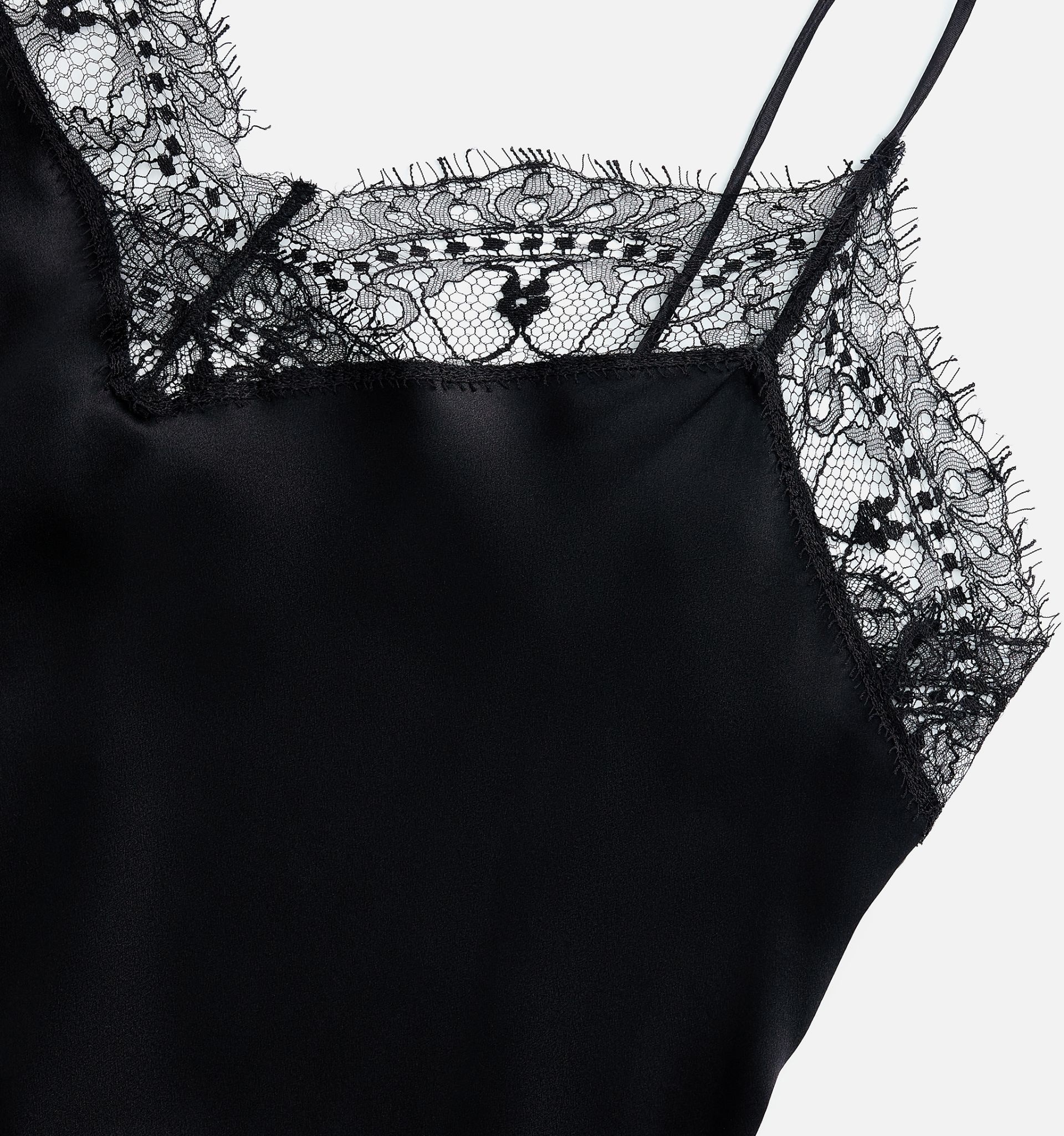 Strap Dress With Lace - 4