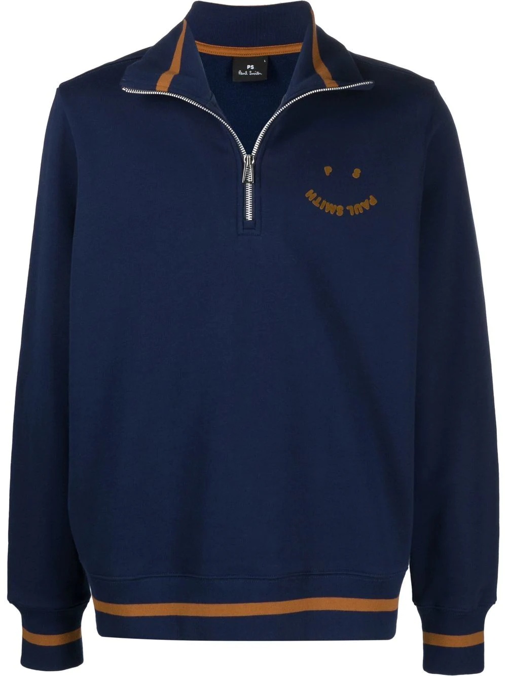 high-neck 'Happy' sweatshirt - 1