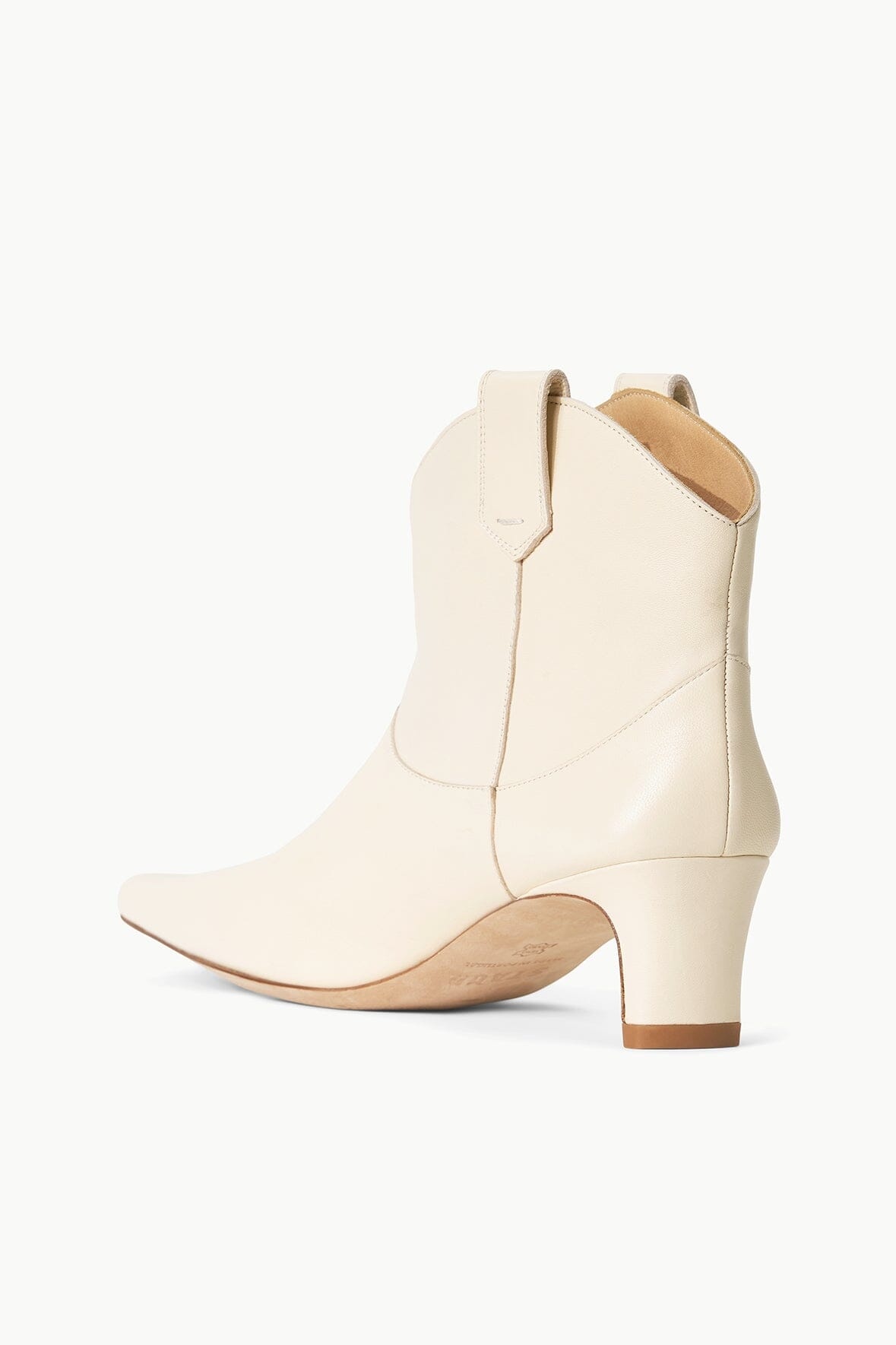 STAUD WESTERN WALLY ANKLE BOOT CREAM - 4