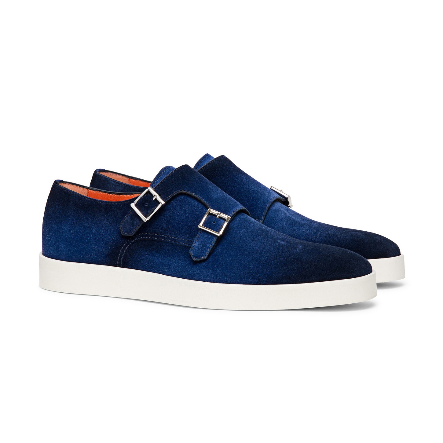 Men’s blue suede double-buckle shoe - 2