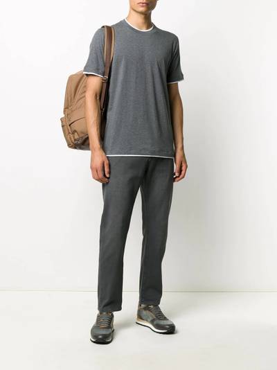 Brunello Cucinelli contrast trim T-shirt outlook