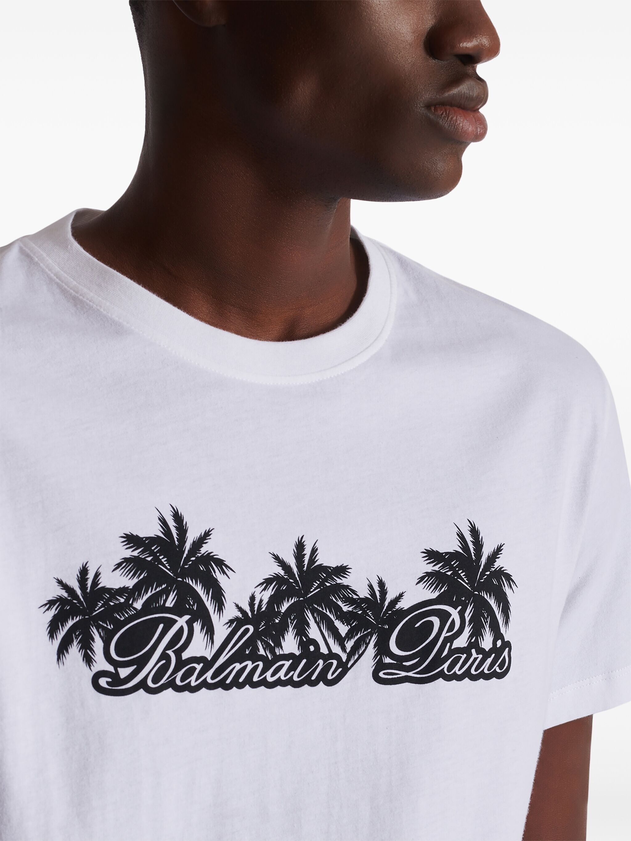 Palm-print cotton T-shirt - 7