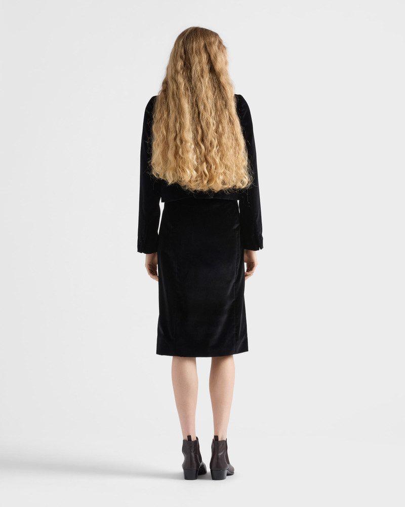 Velvet midi-skirt 5