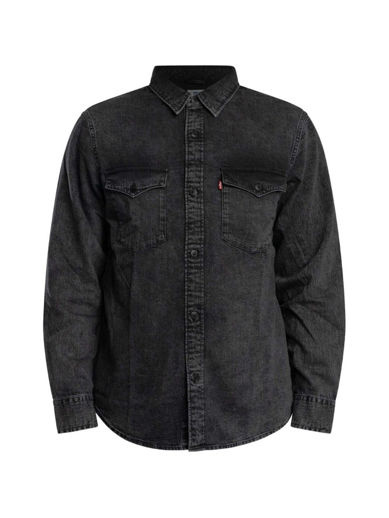 button-up denim shirt 1