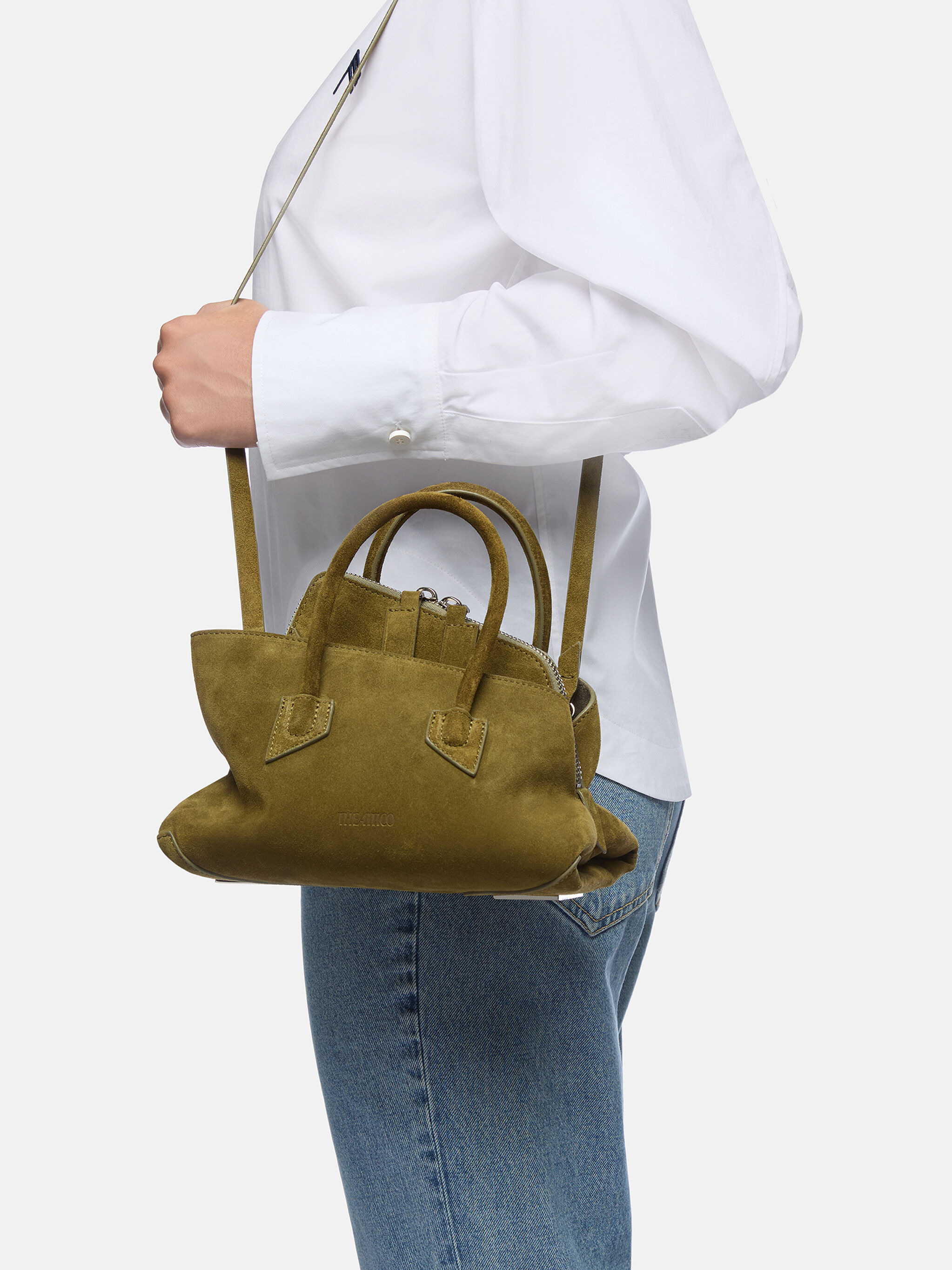 ''LA PASSEGGIATA MINI'' KHAKI TOP HANDLE - 6