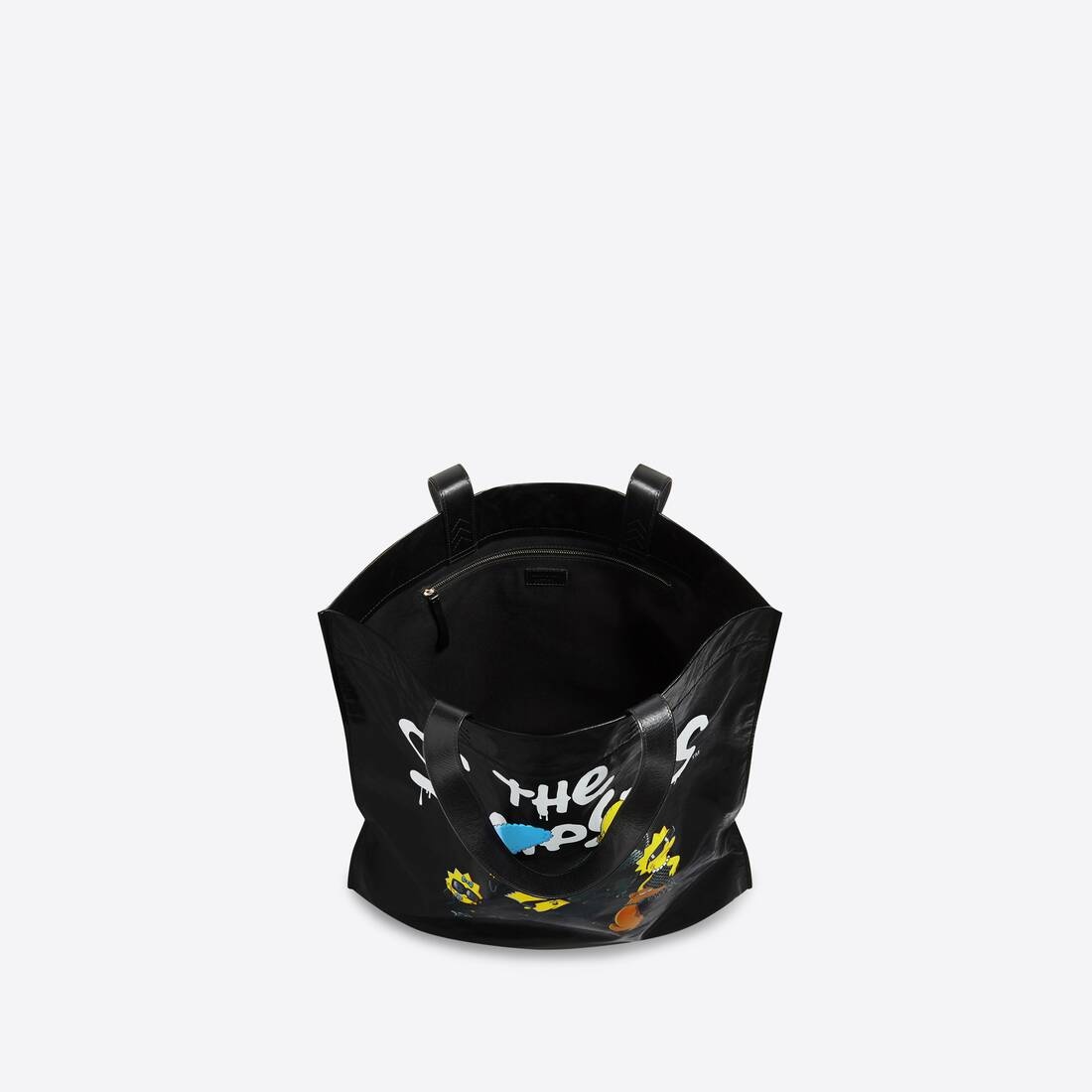 Men's The Simpsons Tm & © 20th Television Shopper Medium Shoulder Tote Bag in Black - 6