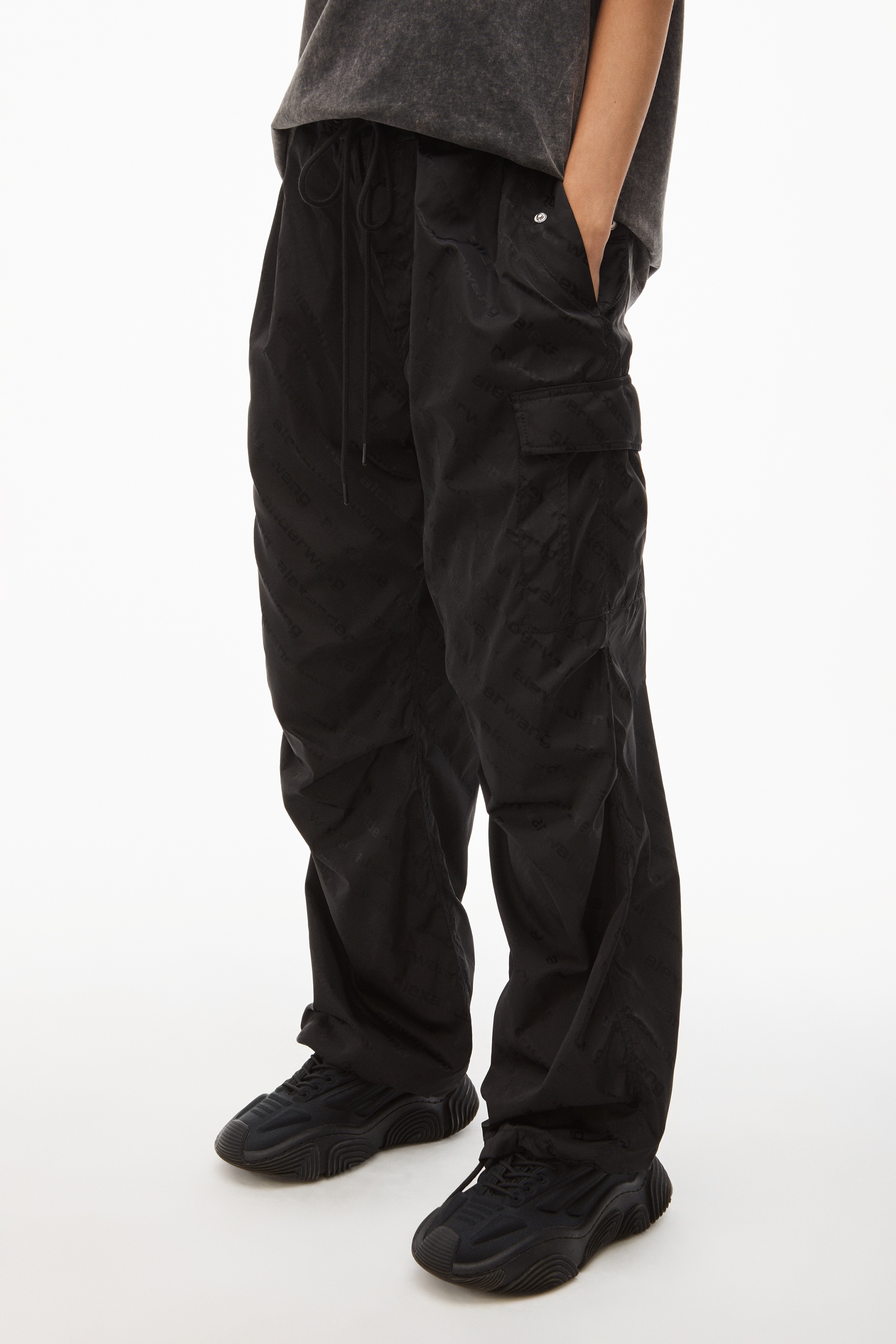 CARGO PANT IN JACQUARD NYLON - 3
