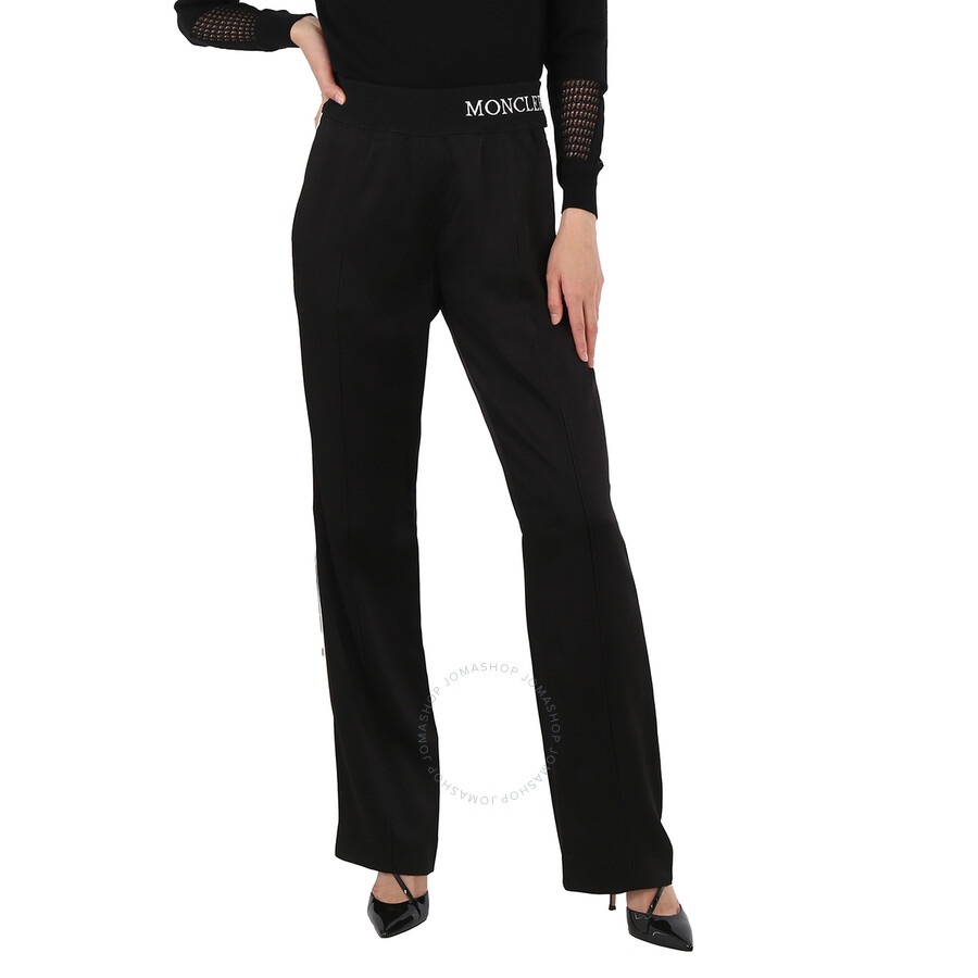 Moncler Ladies Side Stripe Tracksuit Pants in Black - 3
