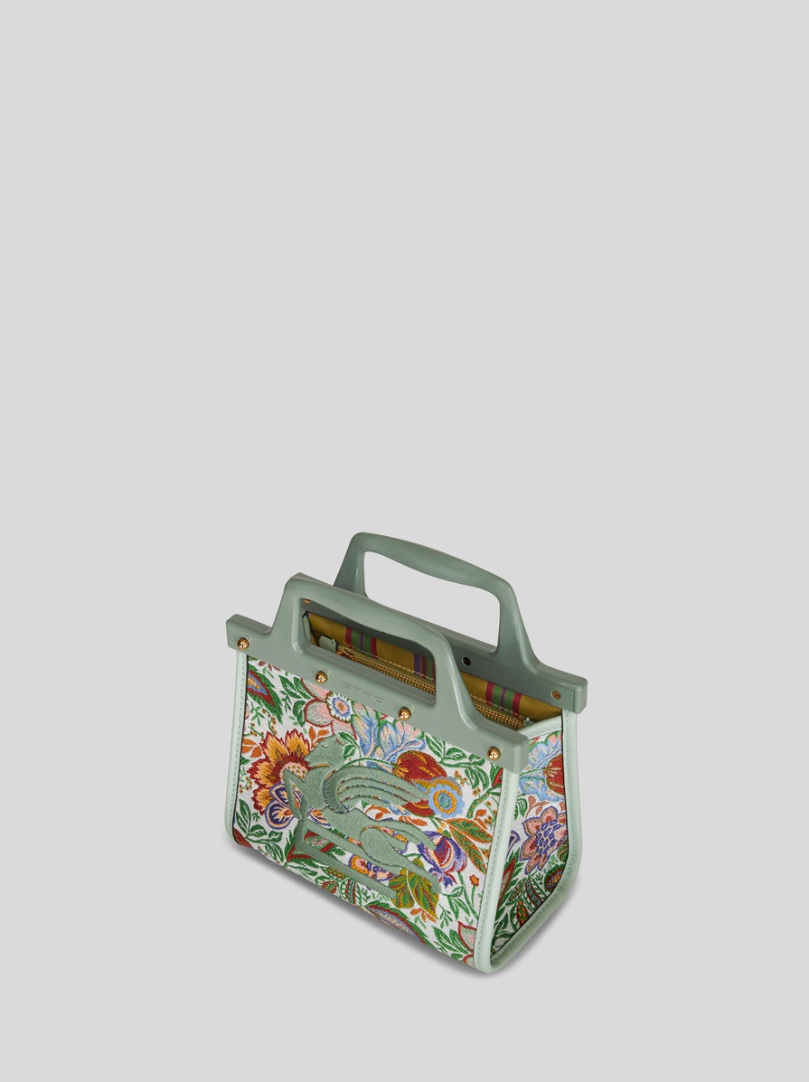 SMALL FLORAL JACQUARD LOVE TROTTER BAG - 4