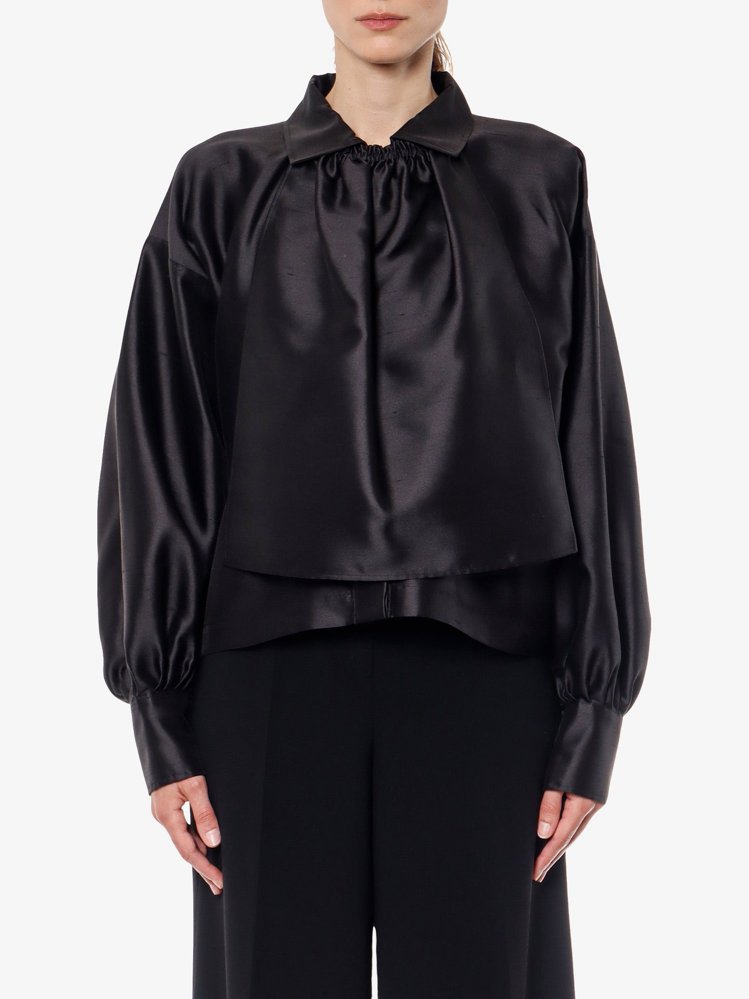 Silk And Cotton Shirt With Jabot - 3