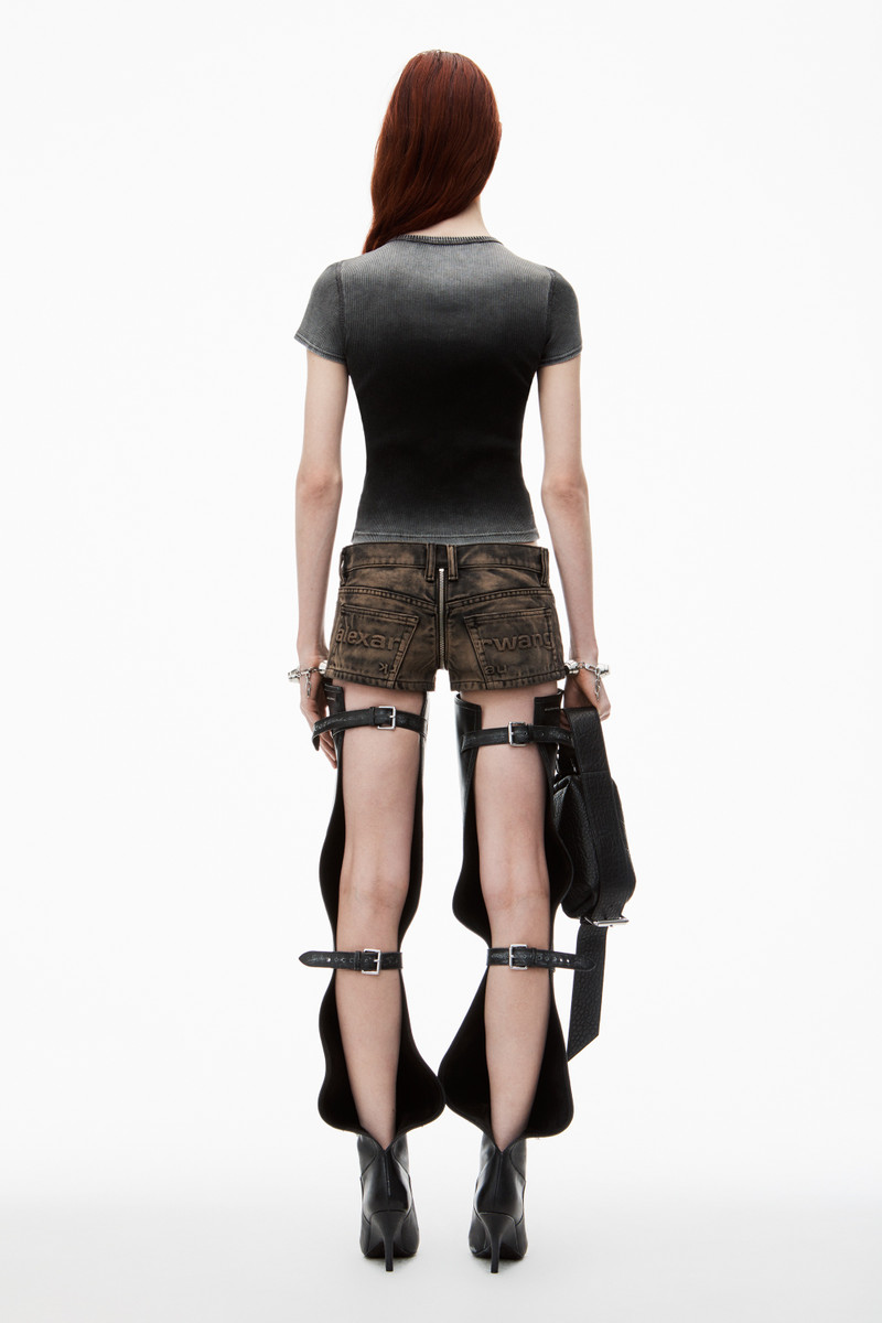 Crystal Hotfix Tee in Ribbed Jersey 4