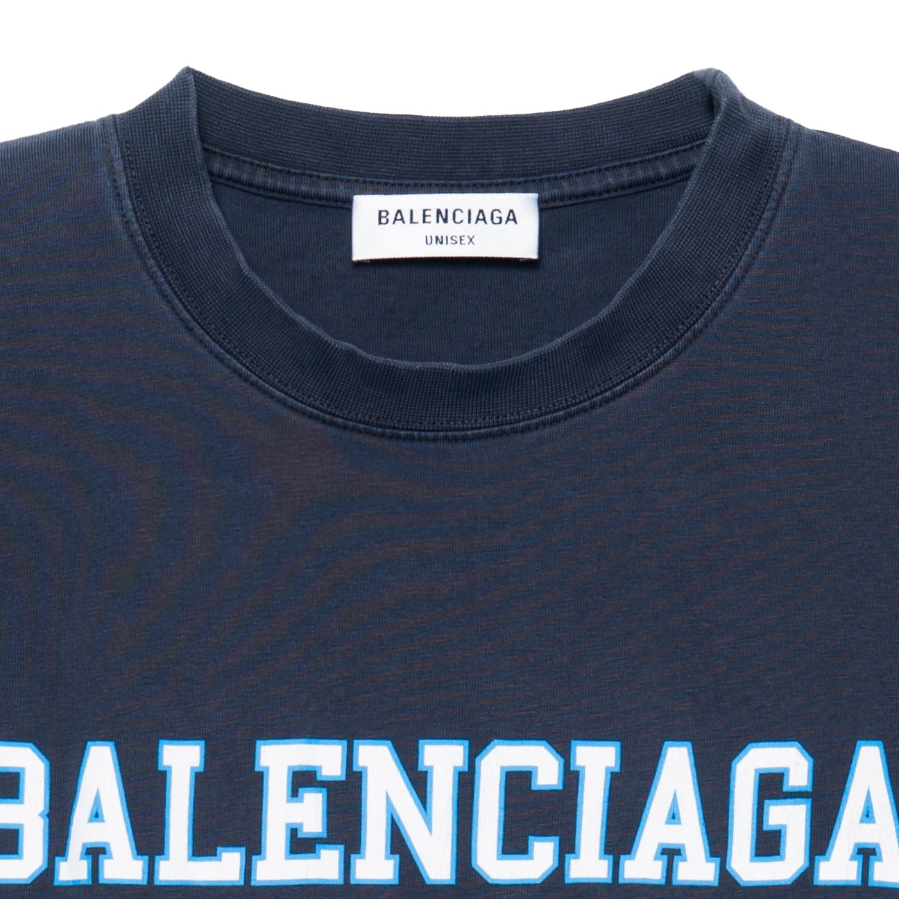 (WMNS) Balenciaga College 1917 Medium Fit T-Shirt 'Blue' 612965TMV954140 - 6