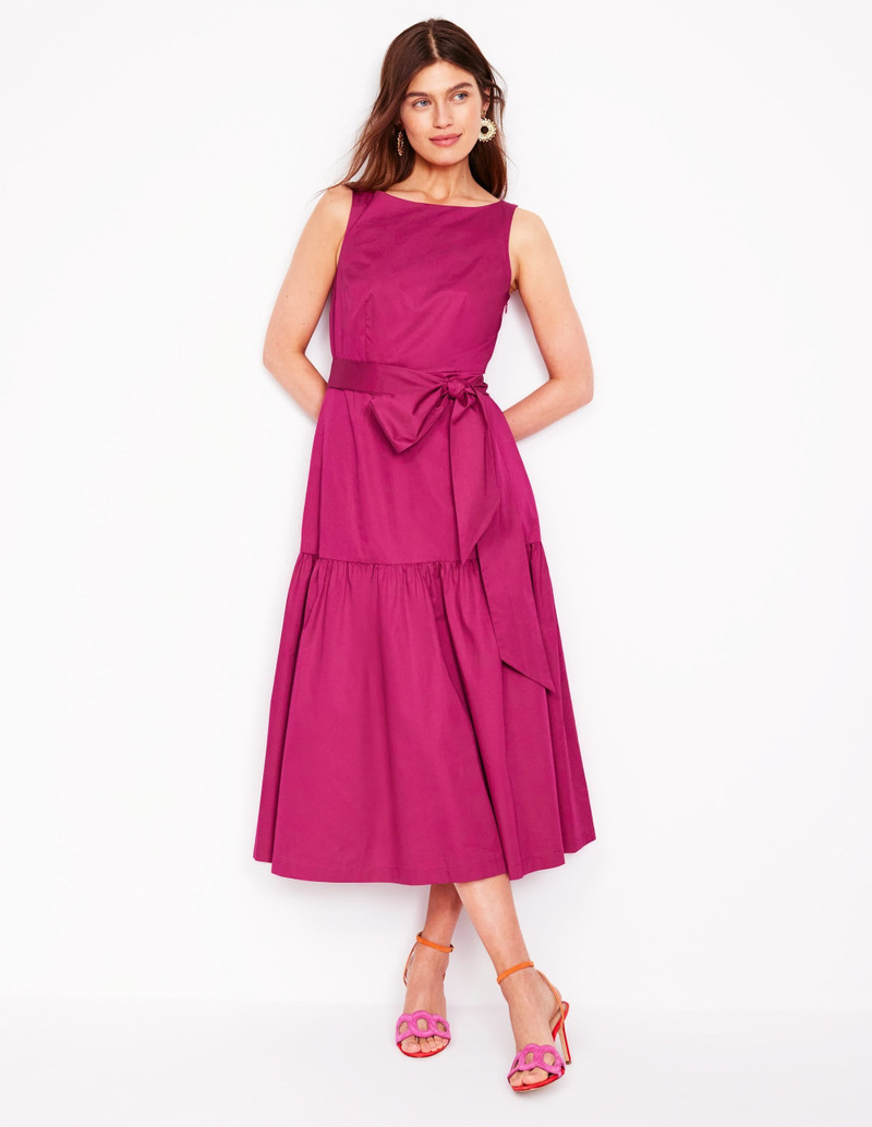Deep Tier Fit & Flare Dress-Cherry Jam 5