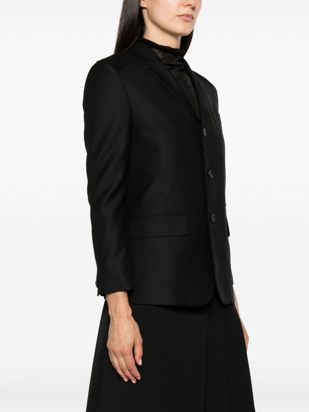 bead-appliquÃ© wool blend blazer - 4