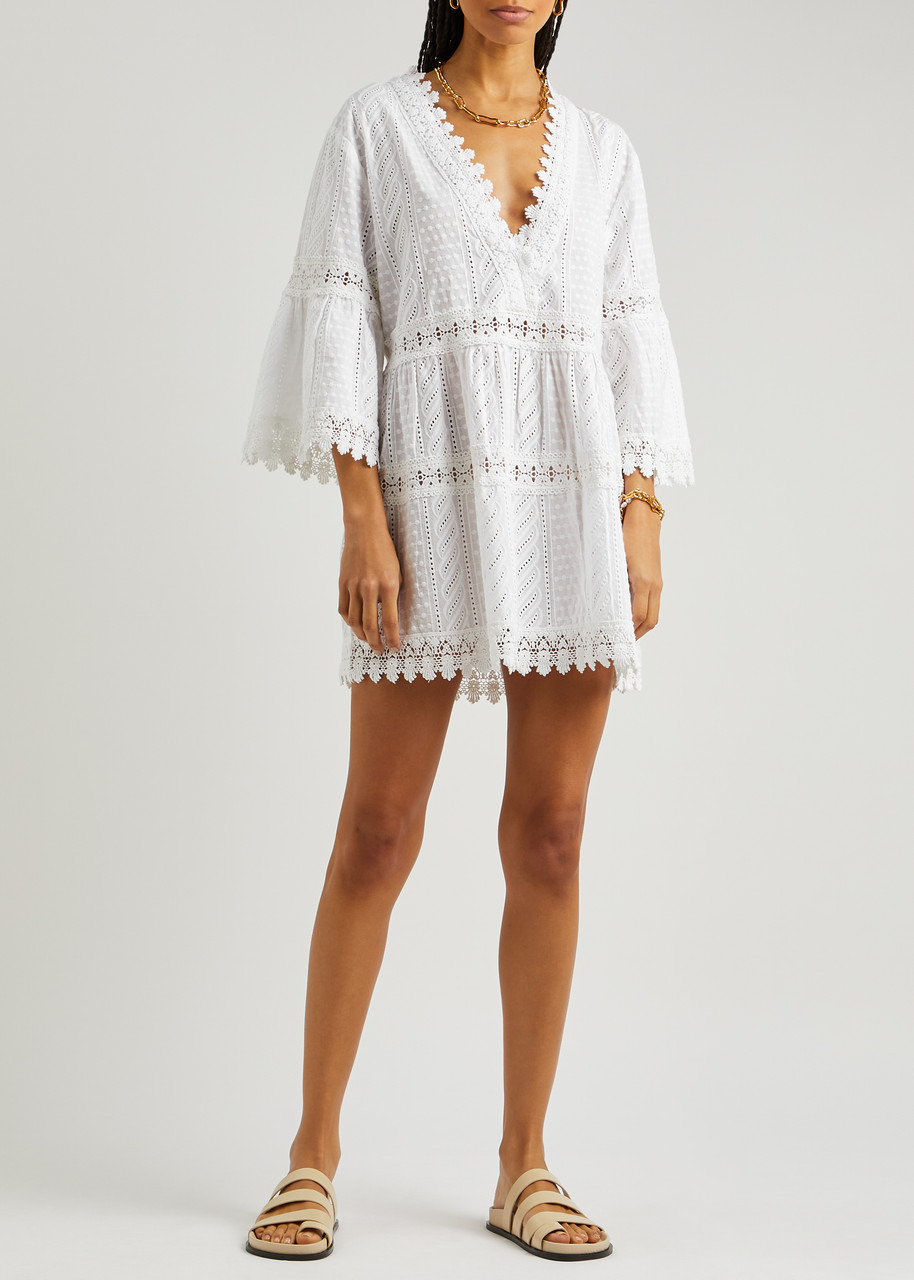 Victoria broderie-anglaise cotton kaftan - 4