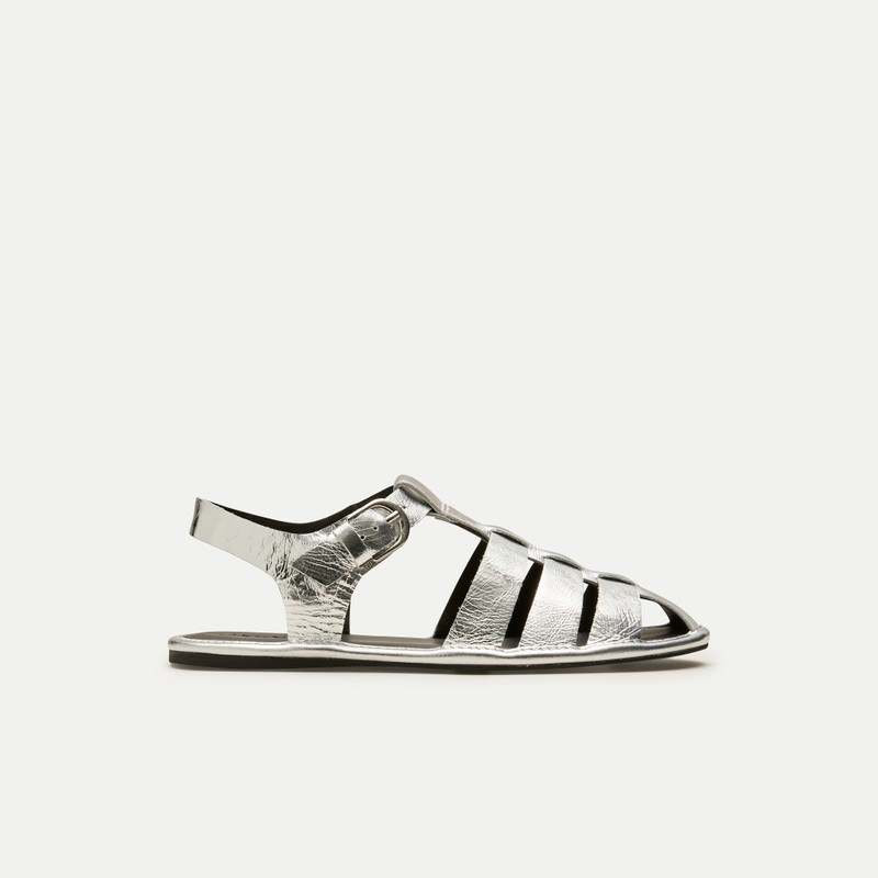 Fisherman sandals in metallic leather 3
