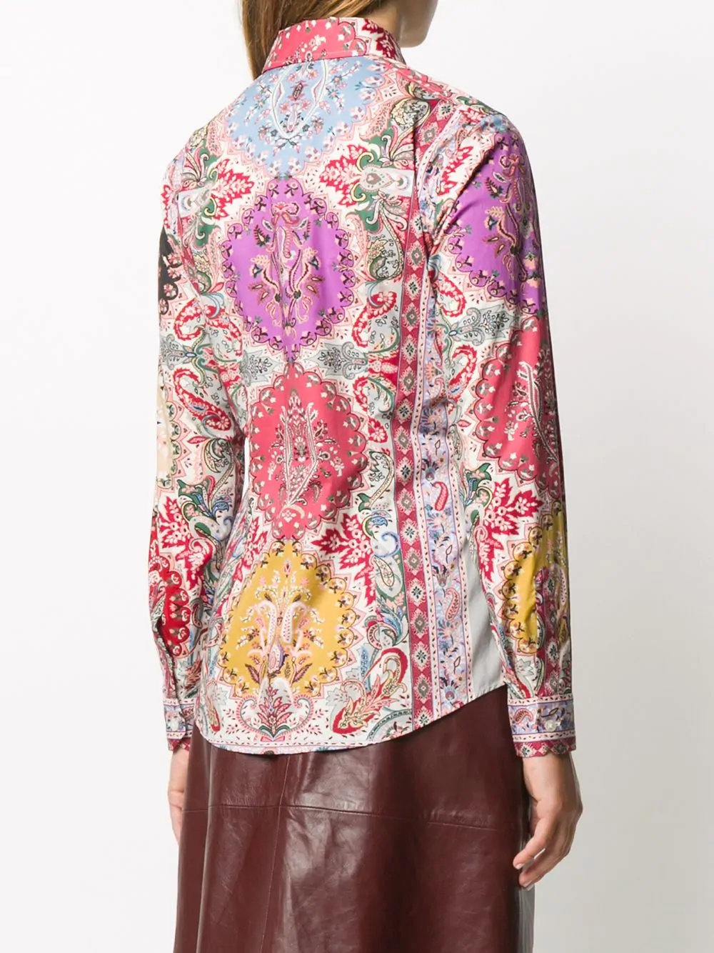 paisley-print 3D-effect shirt - 4