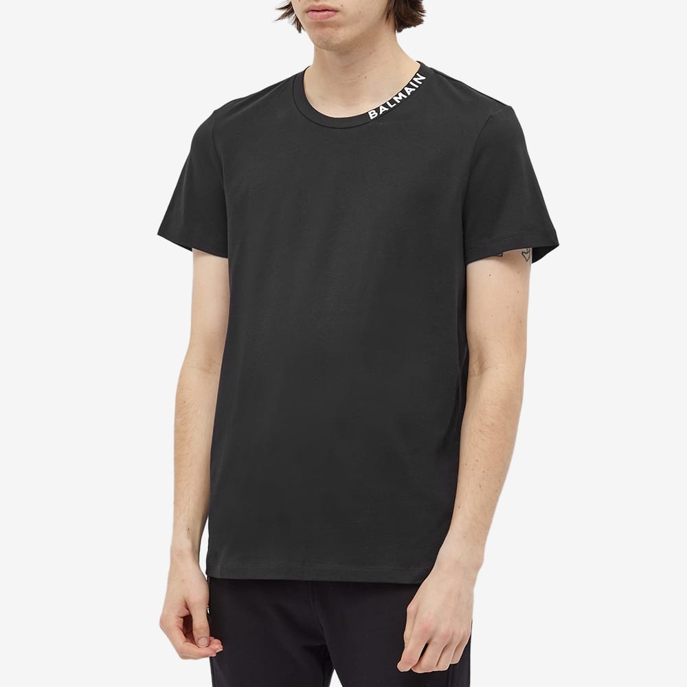 Balmain Collar Logo Tee - 4