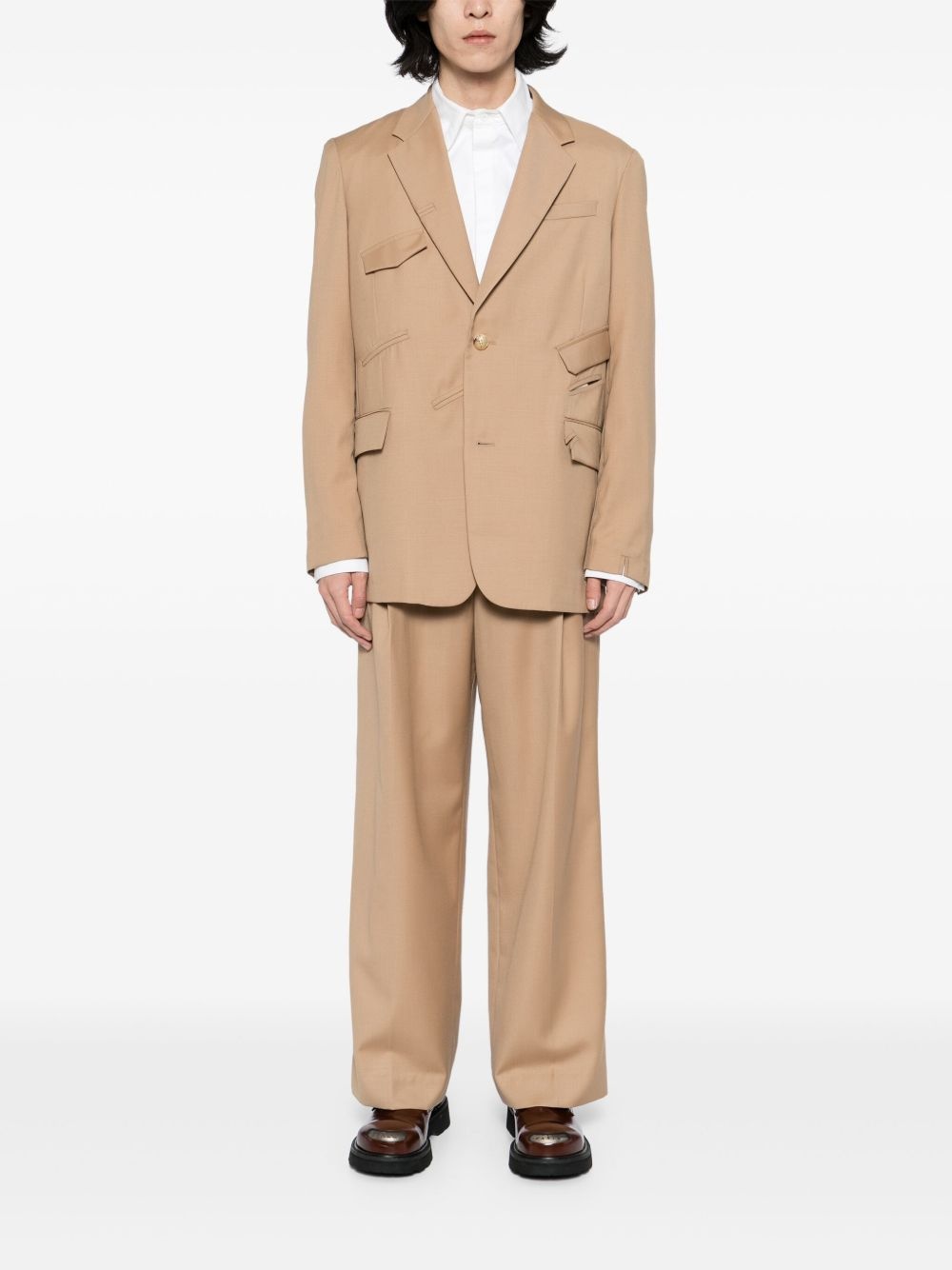 SLASHED WIDE-LEG TROUSERS - 5