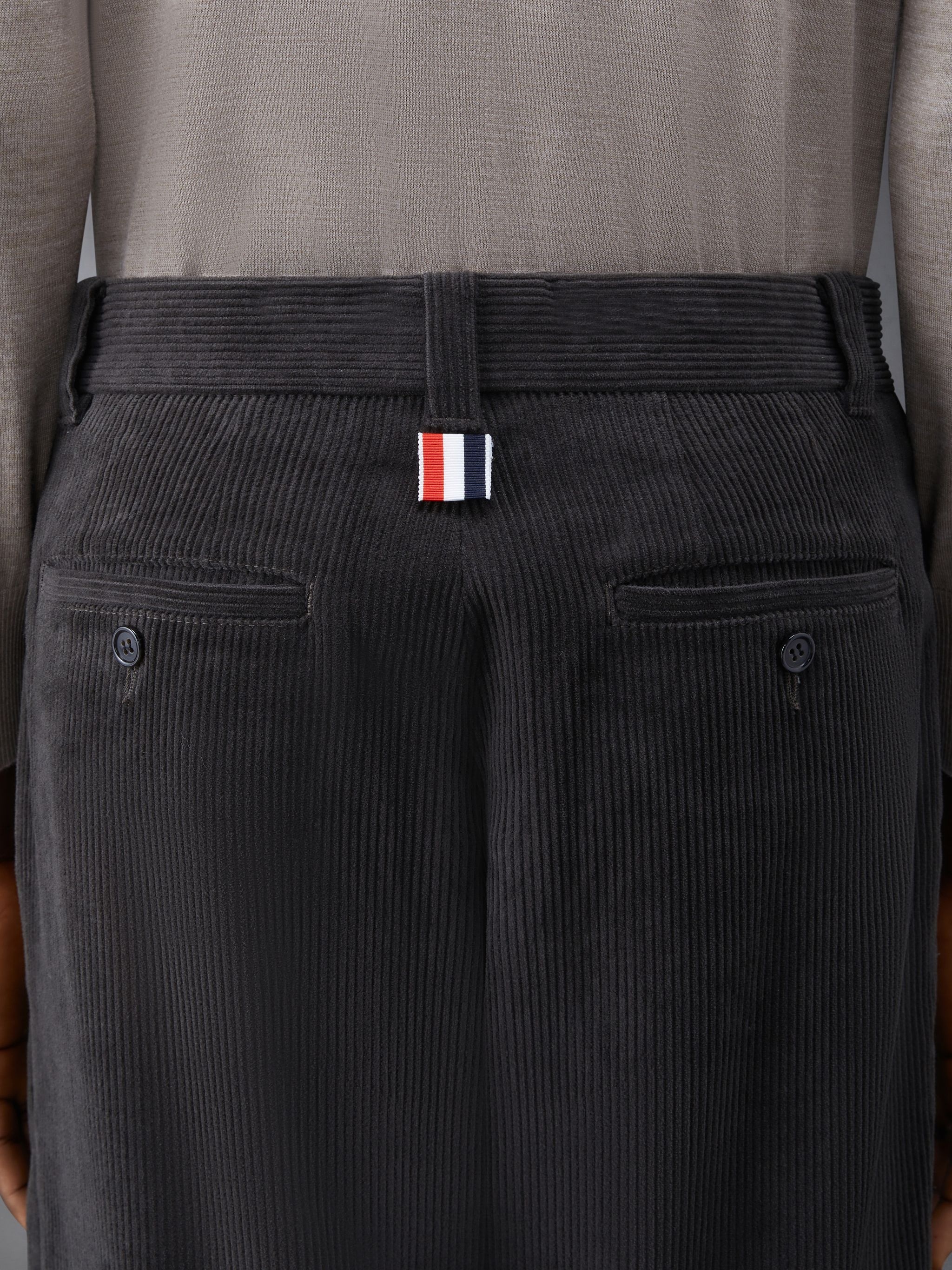 Corduroy Single Welt Pocket Straight Trouser - 4