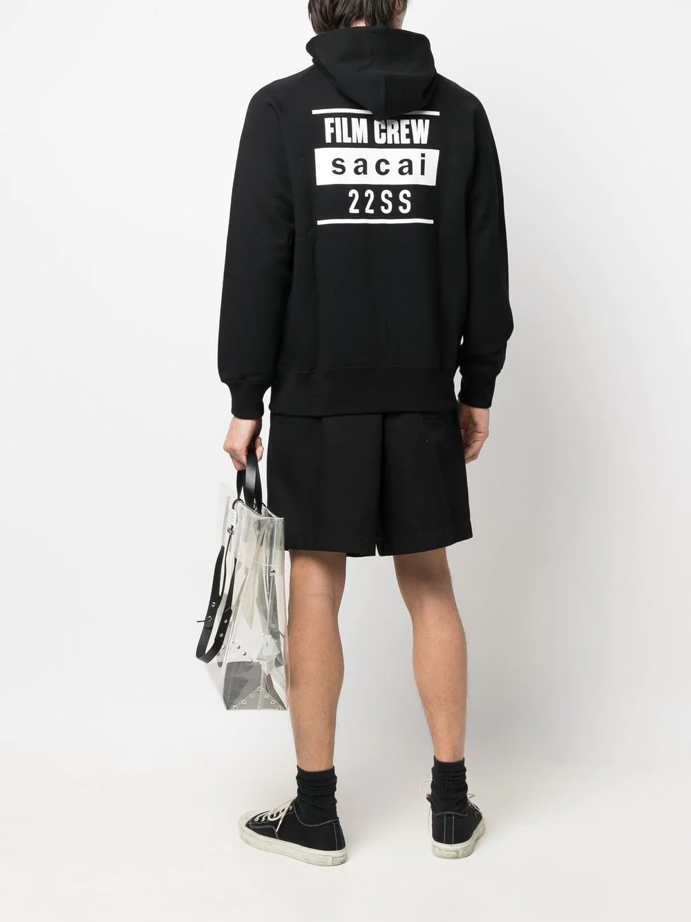 slogan-print cotton hoodie - 2