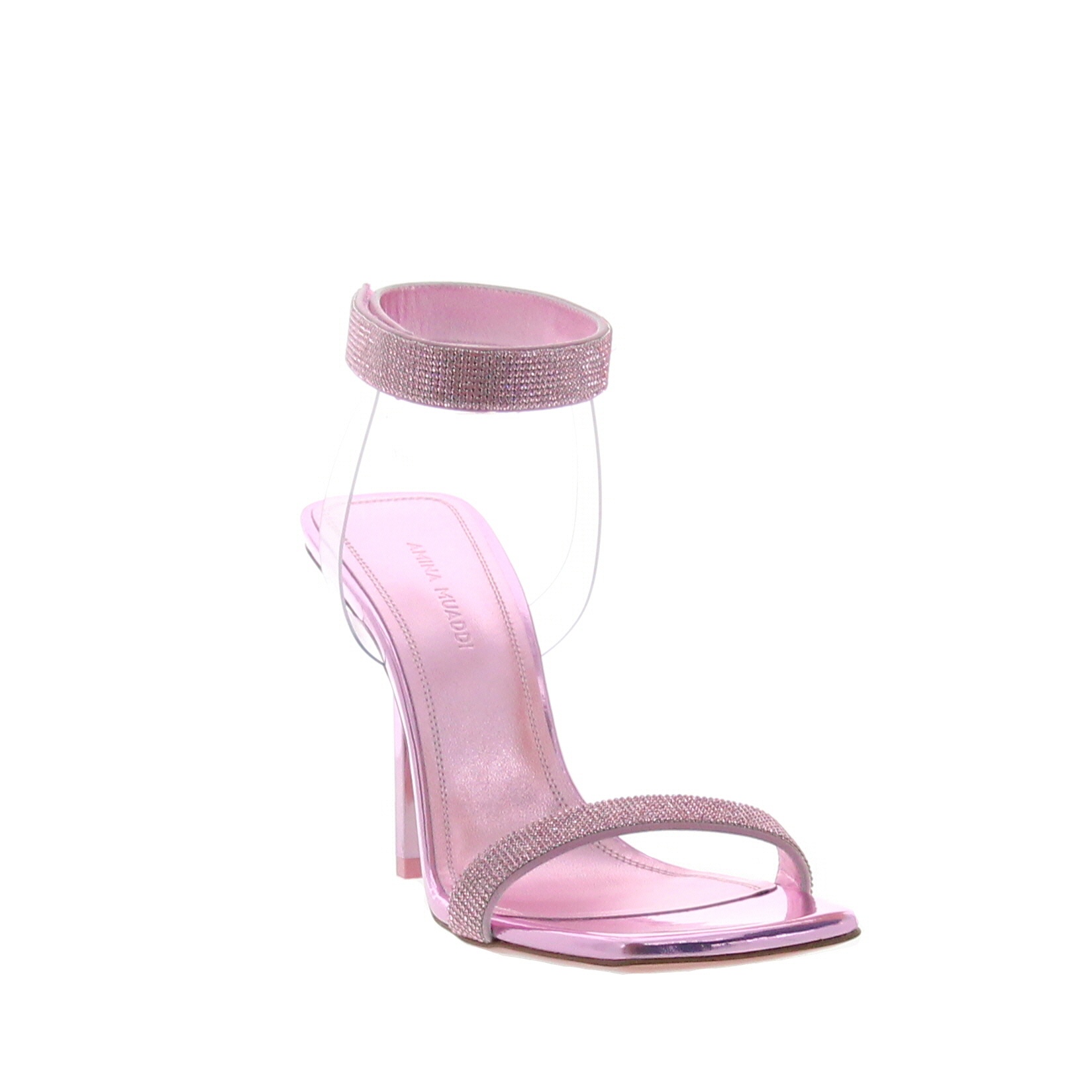 Amina Muaddi – Rih Sandal Baby Pink - 2