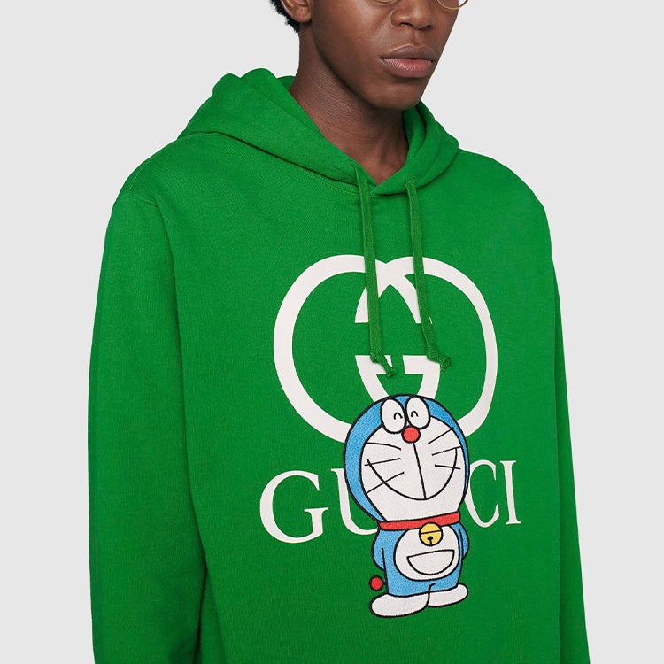 GUCCI Gucci x Doraemon Cotton Hoodie 'Green' 646953-XJDE1
