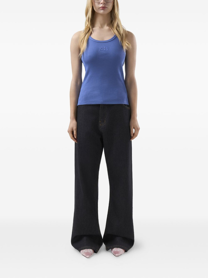 GCDS logo-embroidered tank top outlook