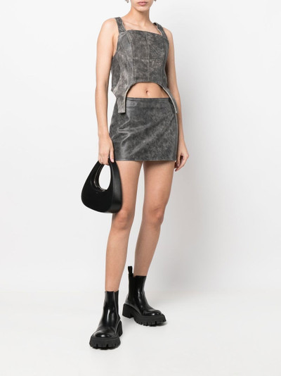 MANOKHI rear-zipped mini skirt outlook