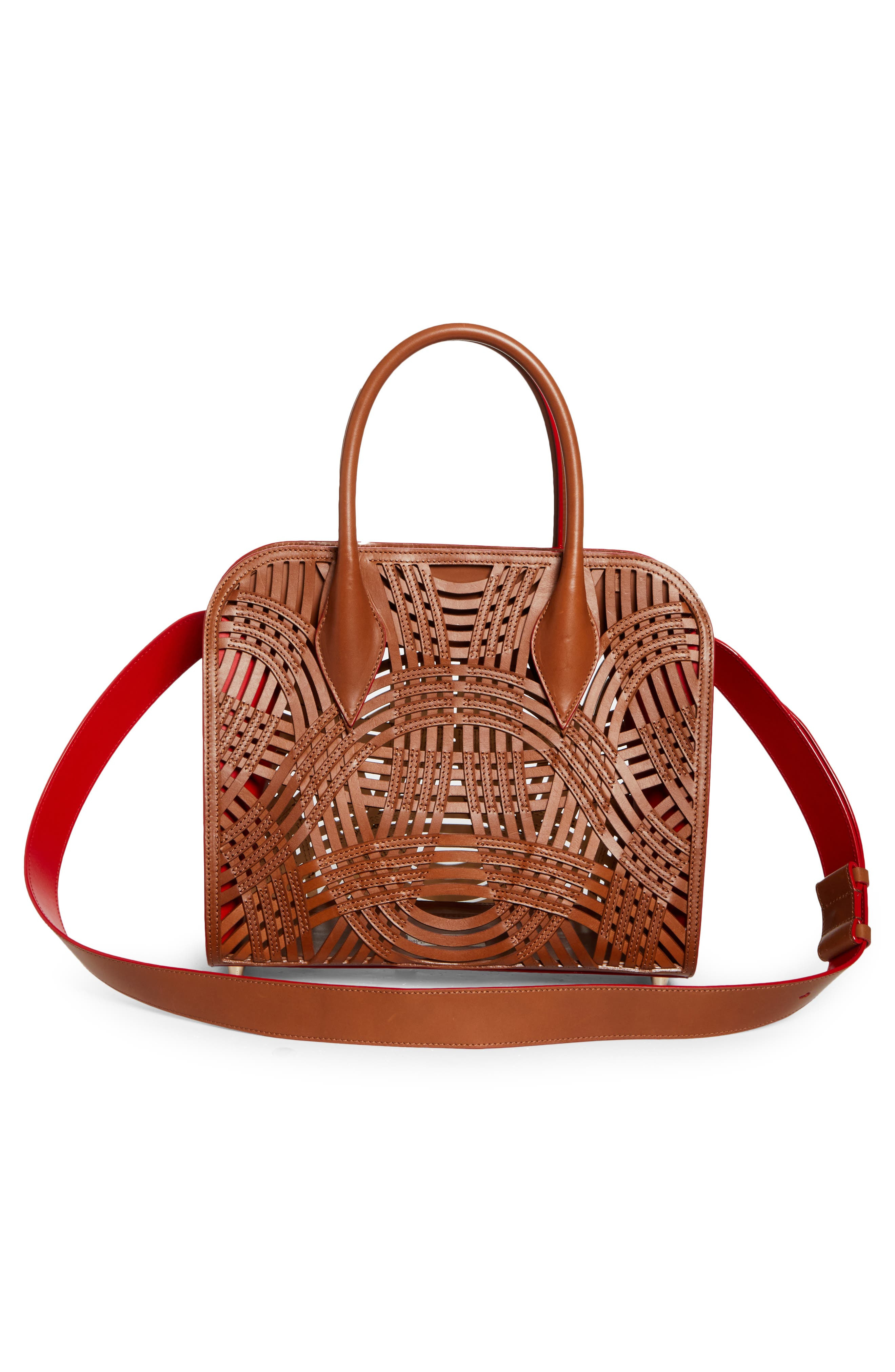 Christian Louboutin Medium Eloise Gaagal Leather Top Handle Bag in Cuoio at Nordstrom - 3