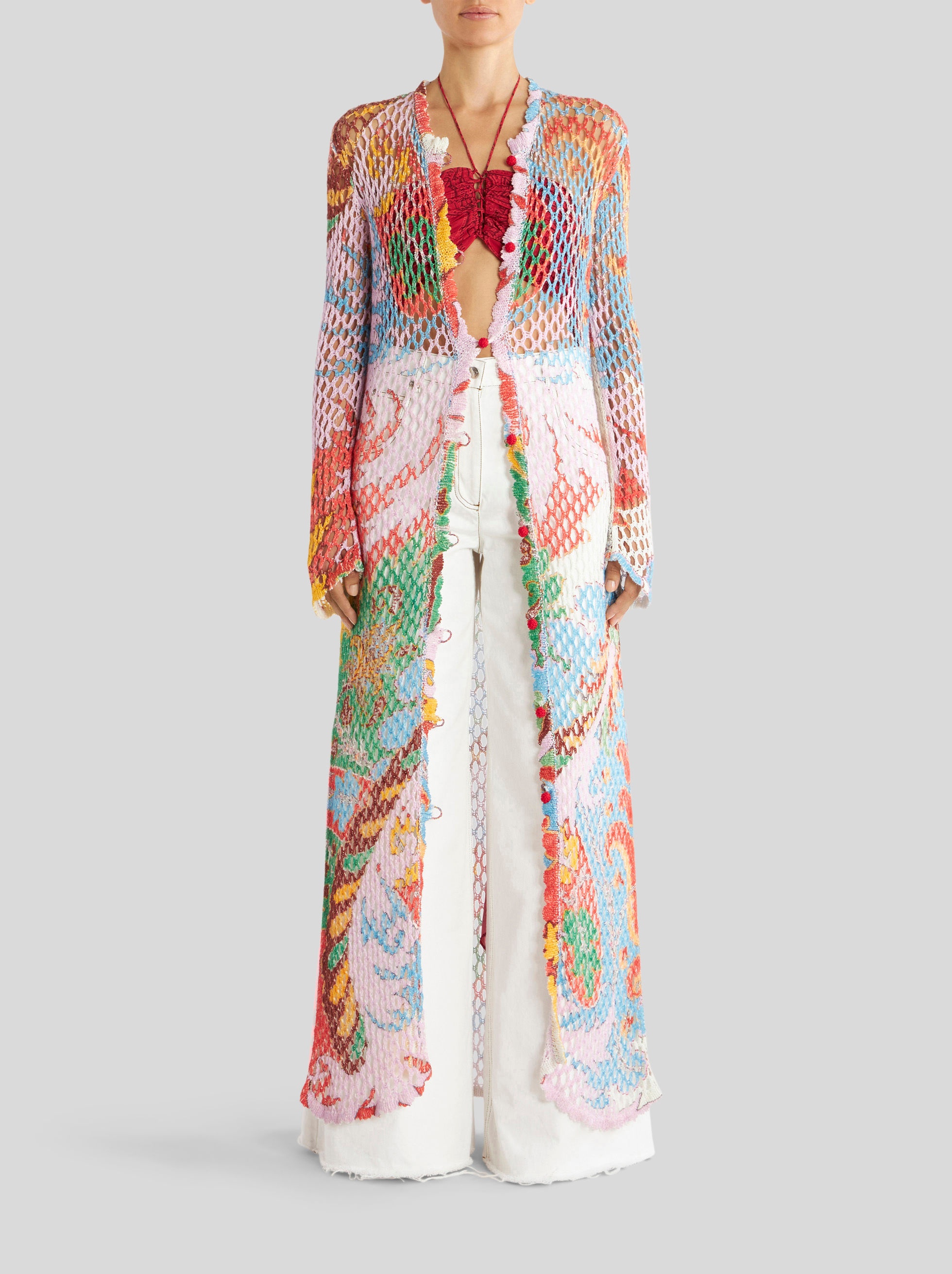 PALAZZO JEANS WITH PAISLEY DESIGNS - 3