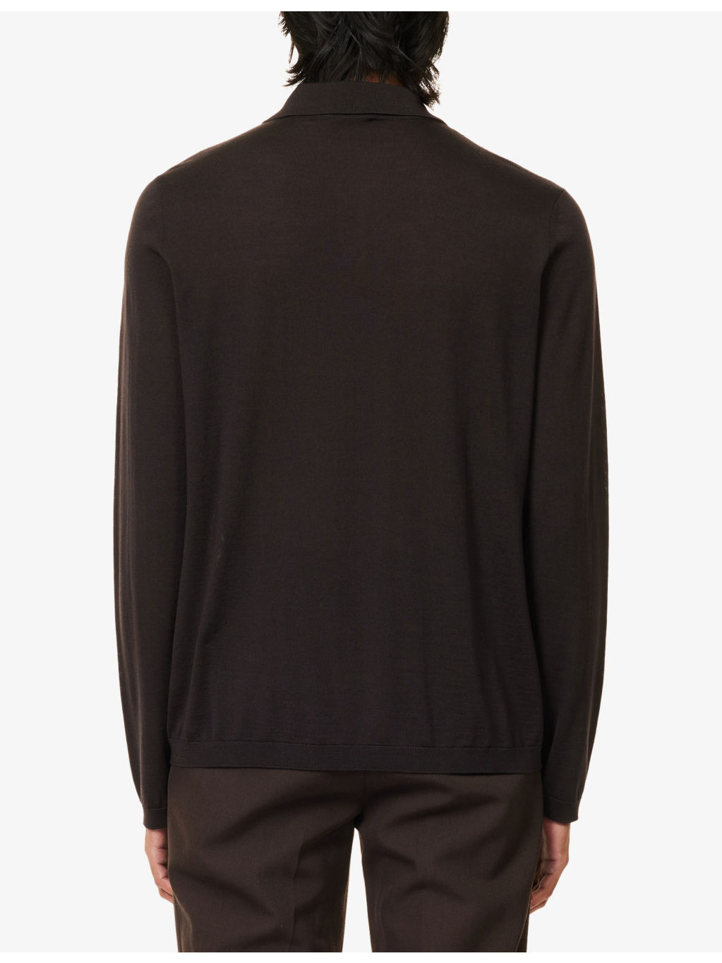 Logo-Embroidered Fine-Knit Wool Polo Shirt - 4