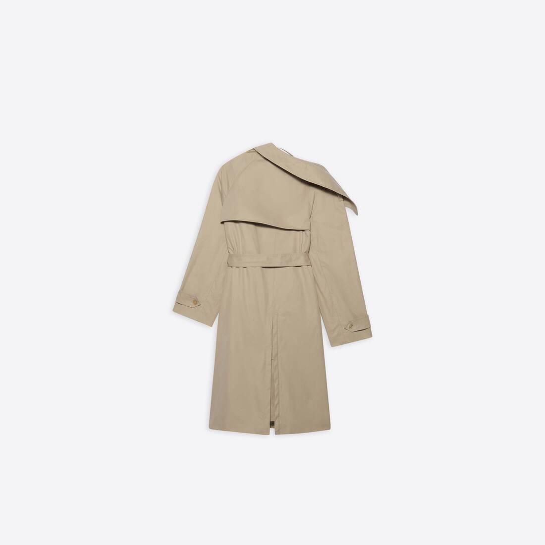 Off-shoulder Trench Coat in Beige - 2