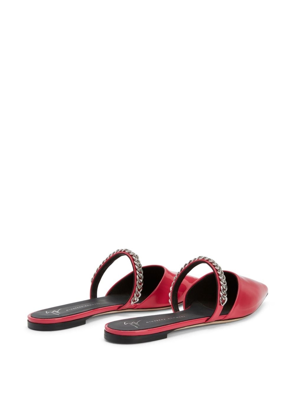 Laurette chain-detail flat mules - 3