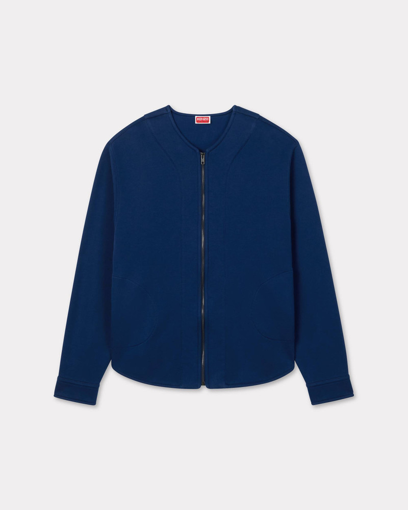 'Boke Flower 2.0' embroidered zip up cardigan in cotton 1