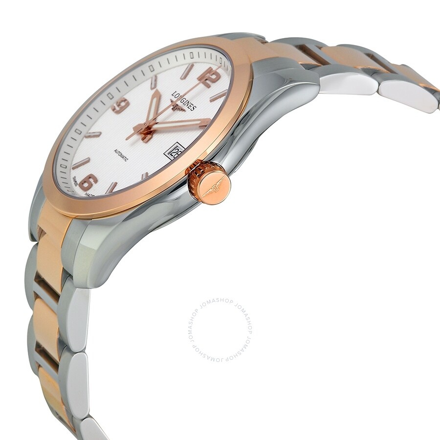 Longines Conquest Classic Automatic Silver Dial 18k Rose Gold Men's Watch L2.785.5.76.7 - 2