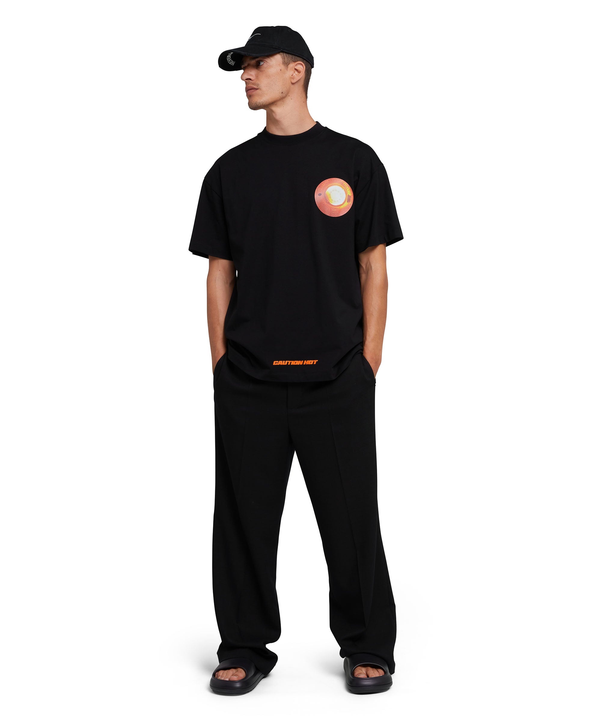 T-Shirt with "Caution hot" graphic - 5