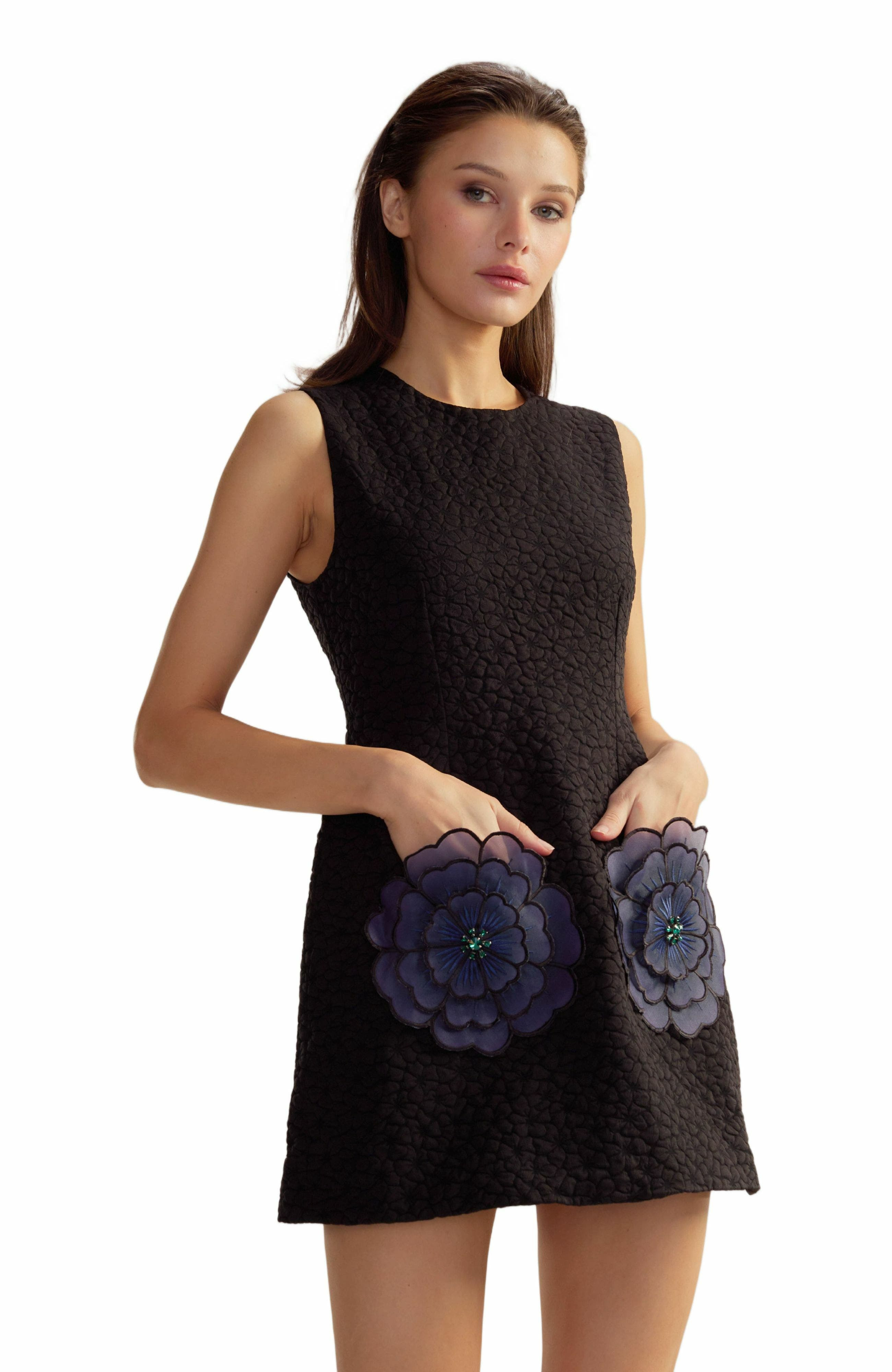 Cynthia Rowley Daphne Jacquard Dress in Black at Nordstrom - 5