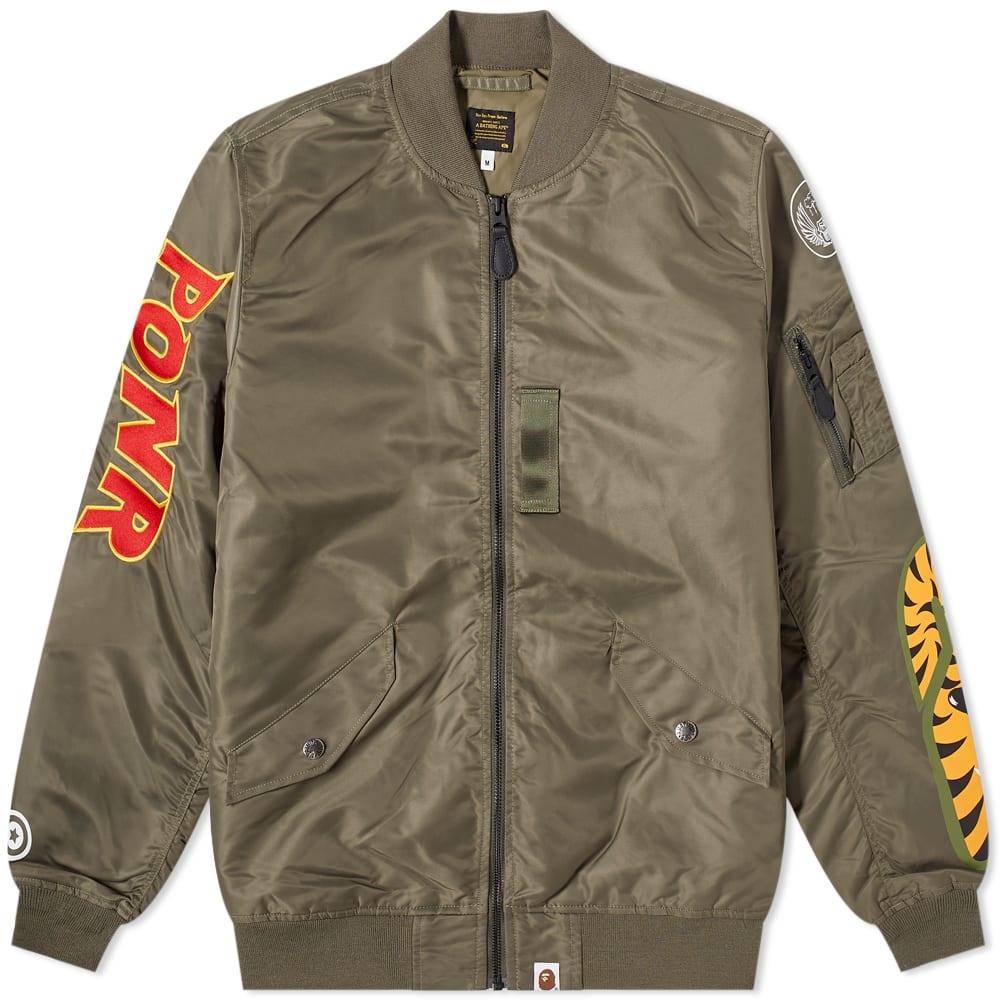 A Bathing Ape Shark Loose Fit Ma-1 Jacket - 1