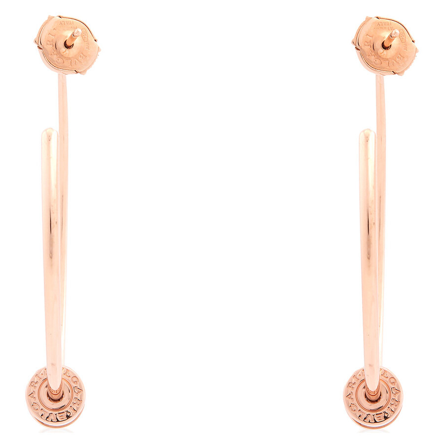 Bvlgari B.Zero1 Ladies 18k Rose Gold Hoop Earrings - 3